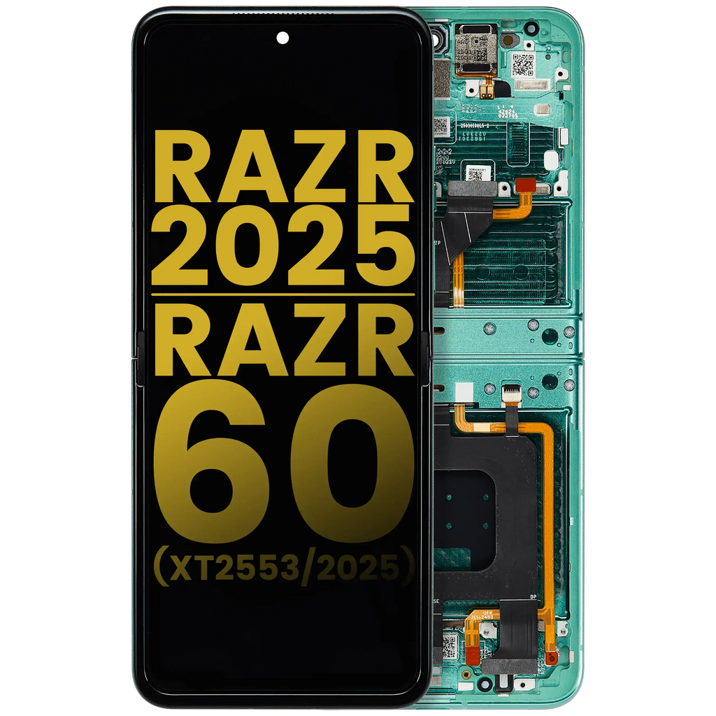 OLED-Display mit Rahmen für Motorola Razr 2025/60, Refurbished, Spring Bud