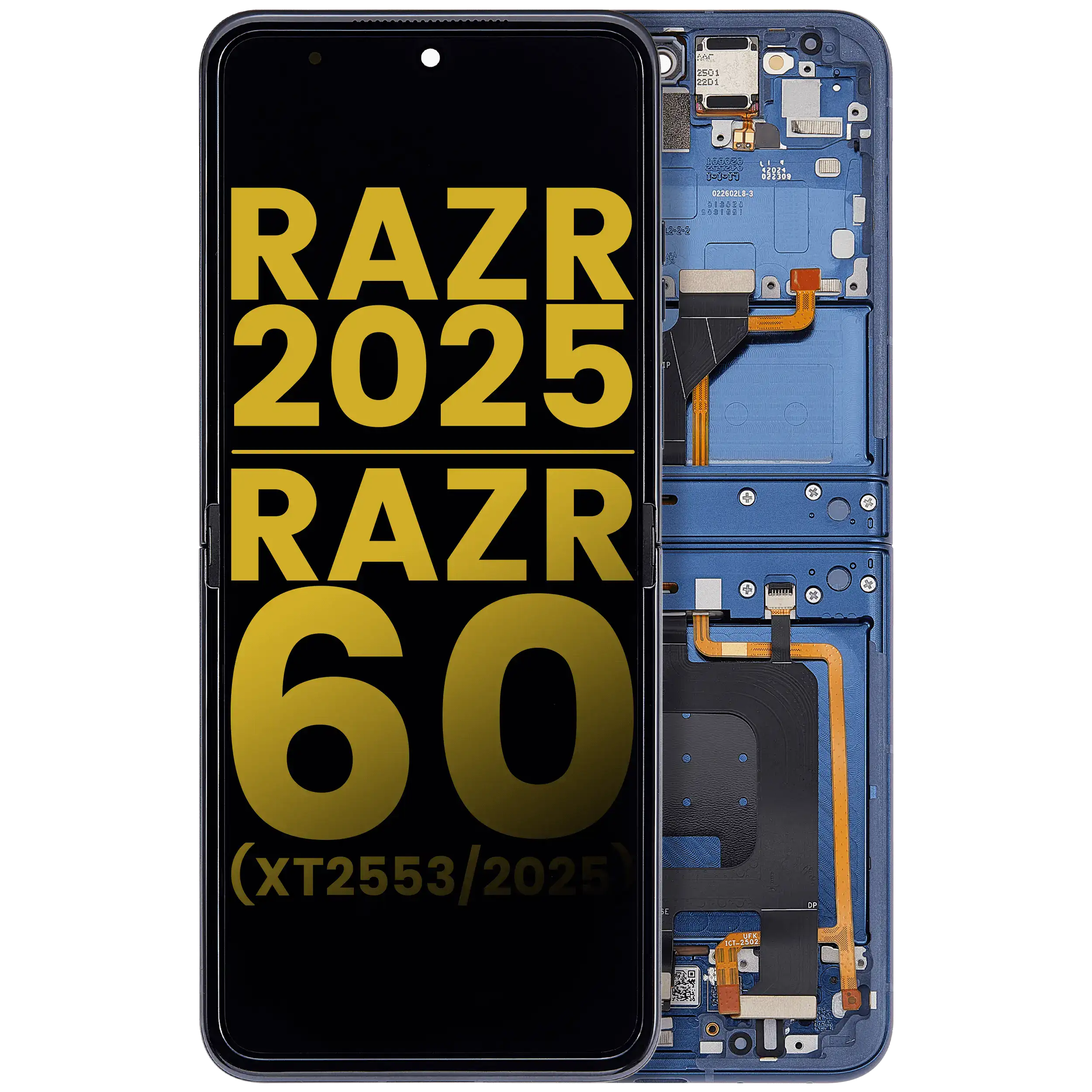 OLED Display with Frame for Motorola Razr 2025 / Razr 60 (XT2553 / 2025) (Refurbished) (Gibraltar Sea)