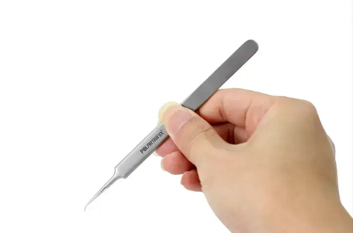 Gebogene Mikrolötpinzette 0.15mm nicht magnetisch ESD-sicher PolarTronix