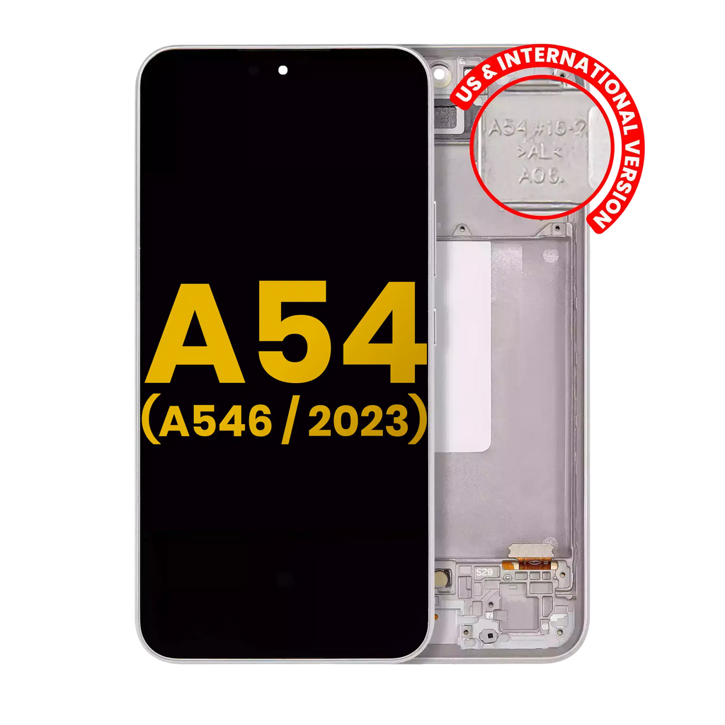 OLED-Display mit Rahmen Samsung Galaxy A54 5G Weiß Refurbished