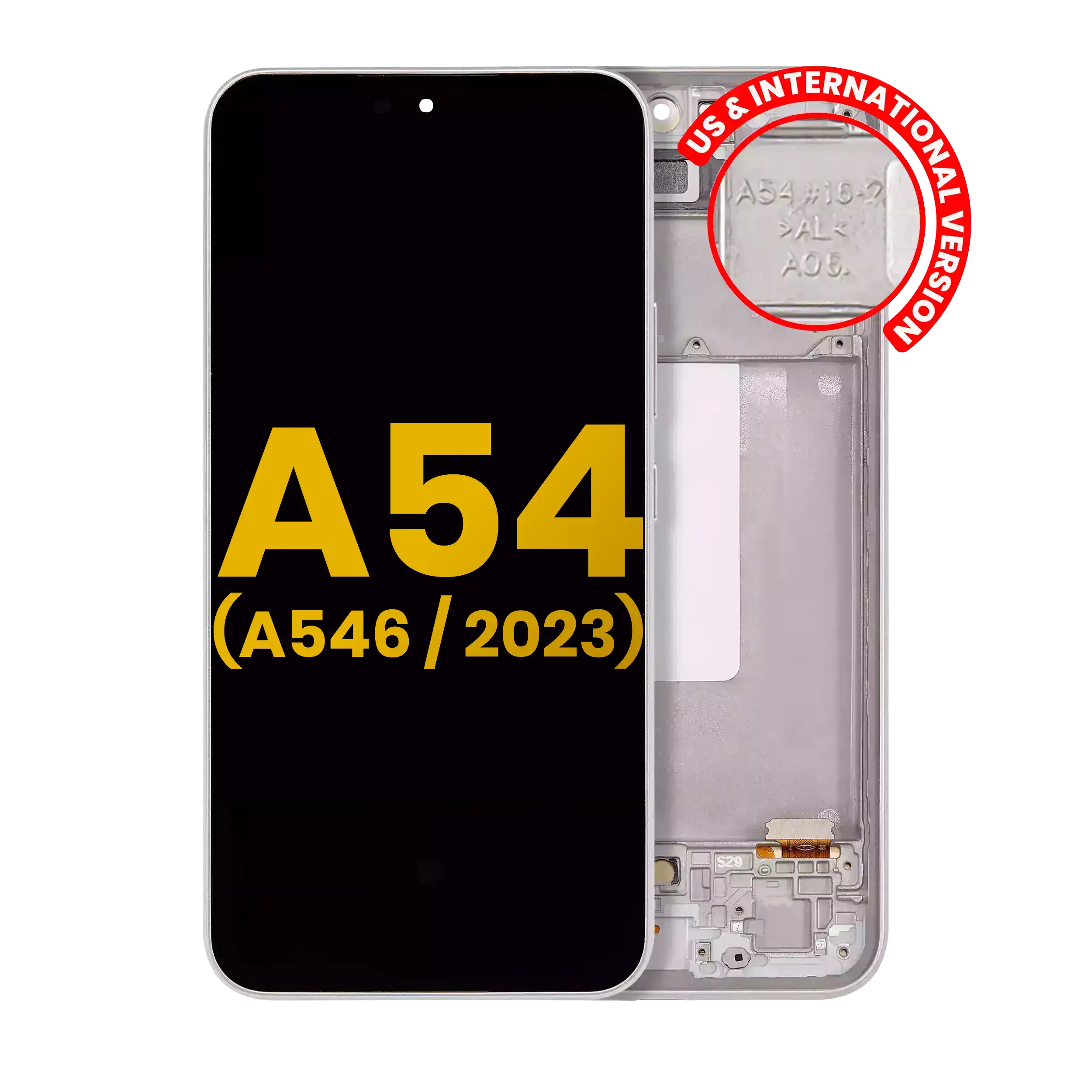 OLED-Display mit Rahmen Samsung Galaxy A54 5G Weiß Refurbished