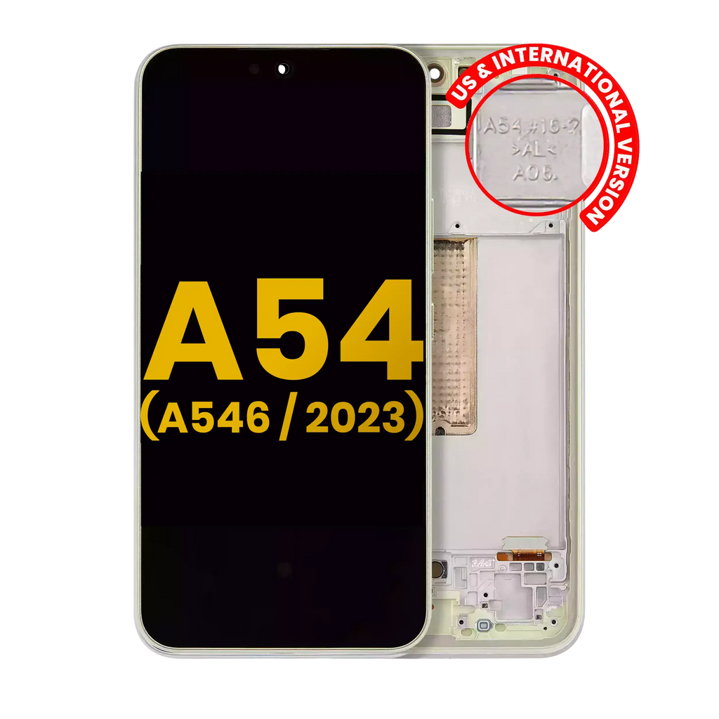 OLED-Display mit Rahmen für Samsung Galaxy A54 5G Lime Refurbished