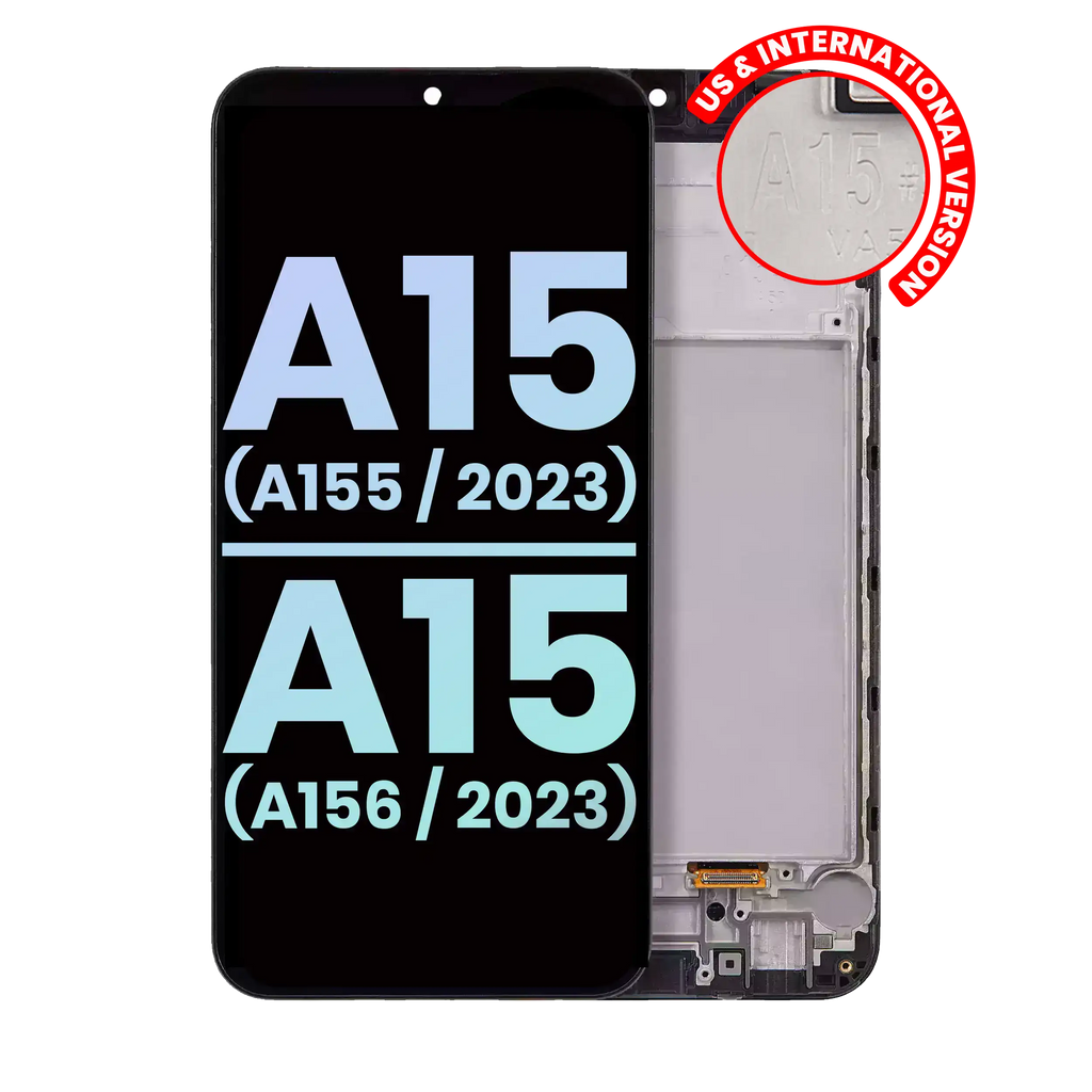 LCD-Display mit Rahmen für Samsung A15 4G/5G Aftermarket Incell