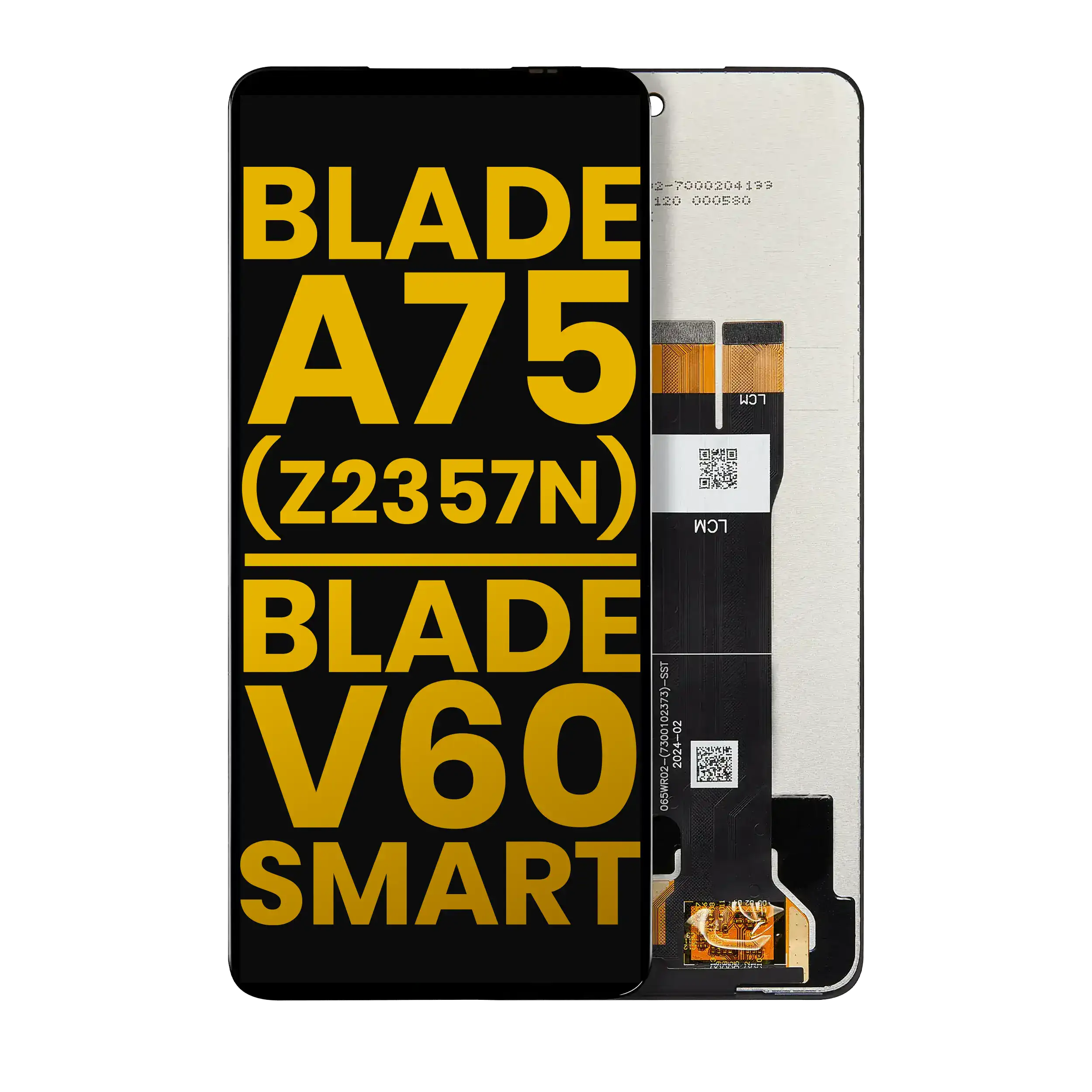 LCD-Display ohne Rahmen für ZTE Blade A75 5G/V60 Smart (Refurbished)