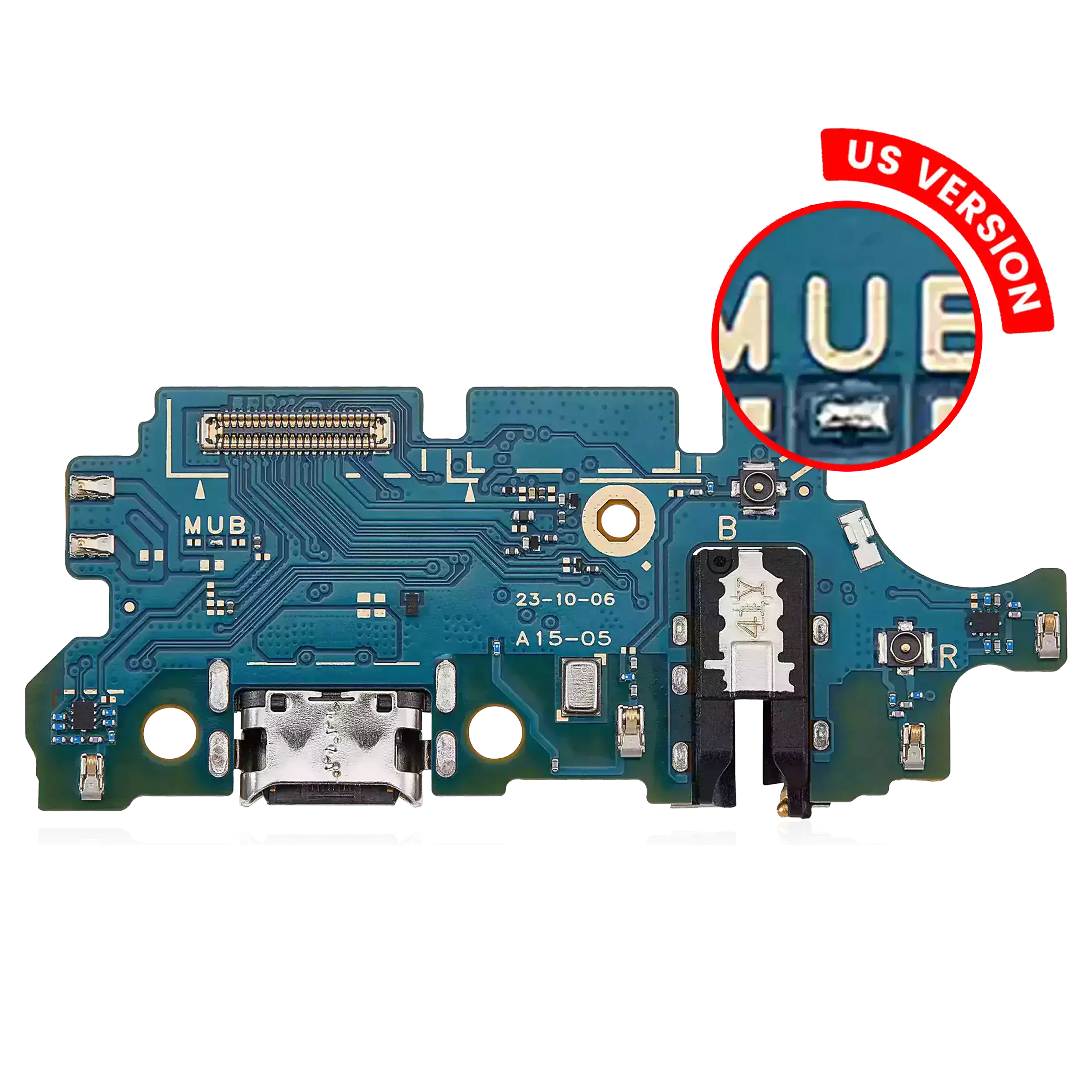 Charging Port PCB with Headphone Jack for Samsung Galaxy A15 (A155/2023) / A15 5G (A156/2023) (US Version) (Premium)