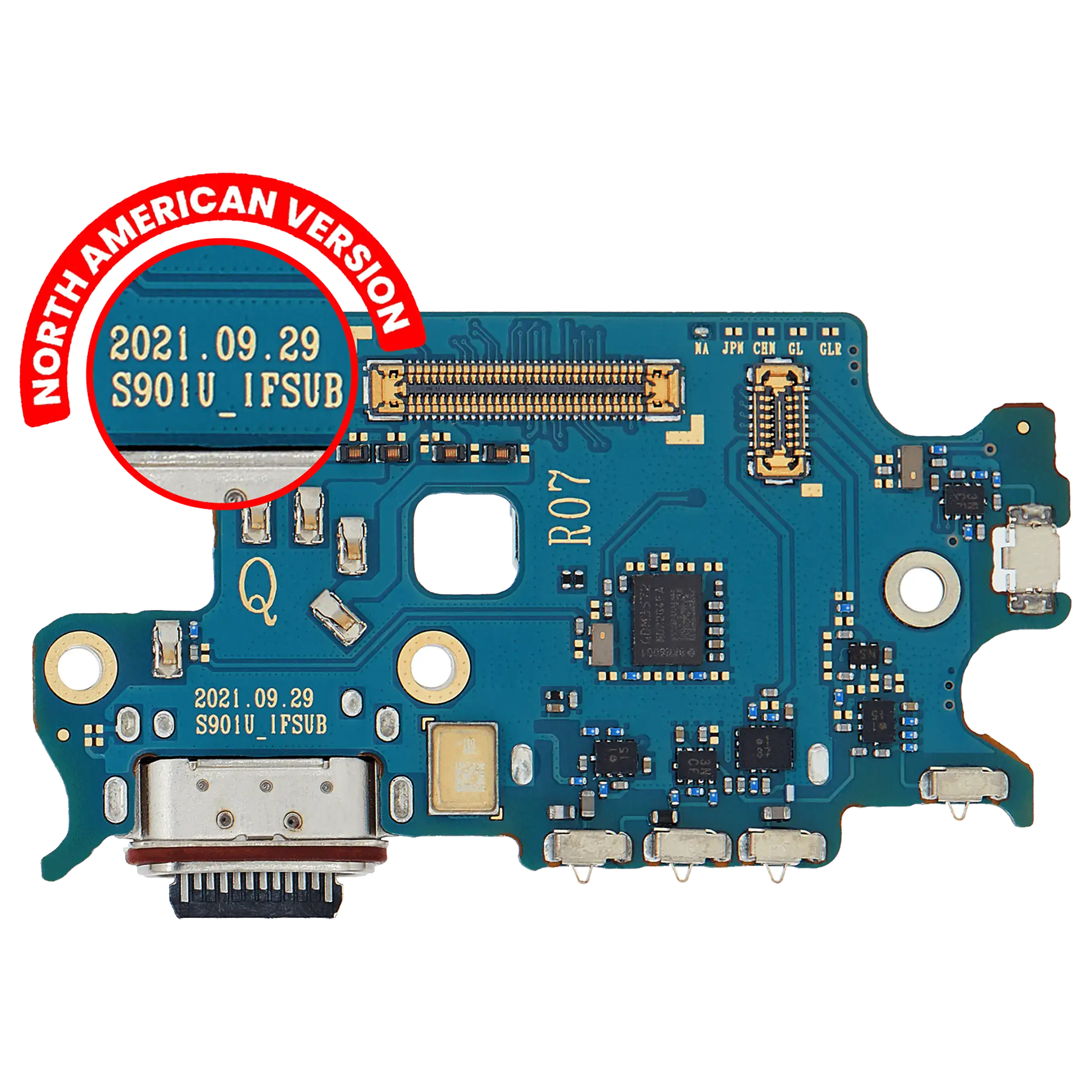 Charging Port Board with SIM Card Reader for Samsung Galaxy S22 5G (S901U) (US Version) (Premium)