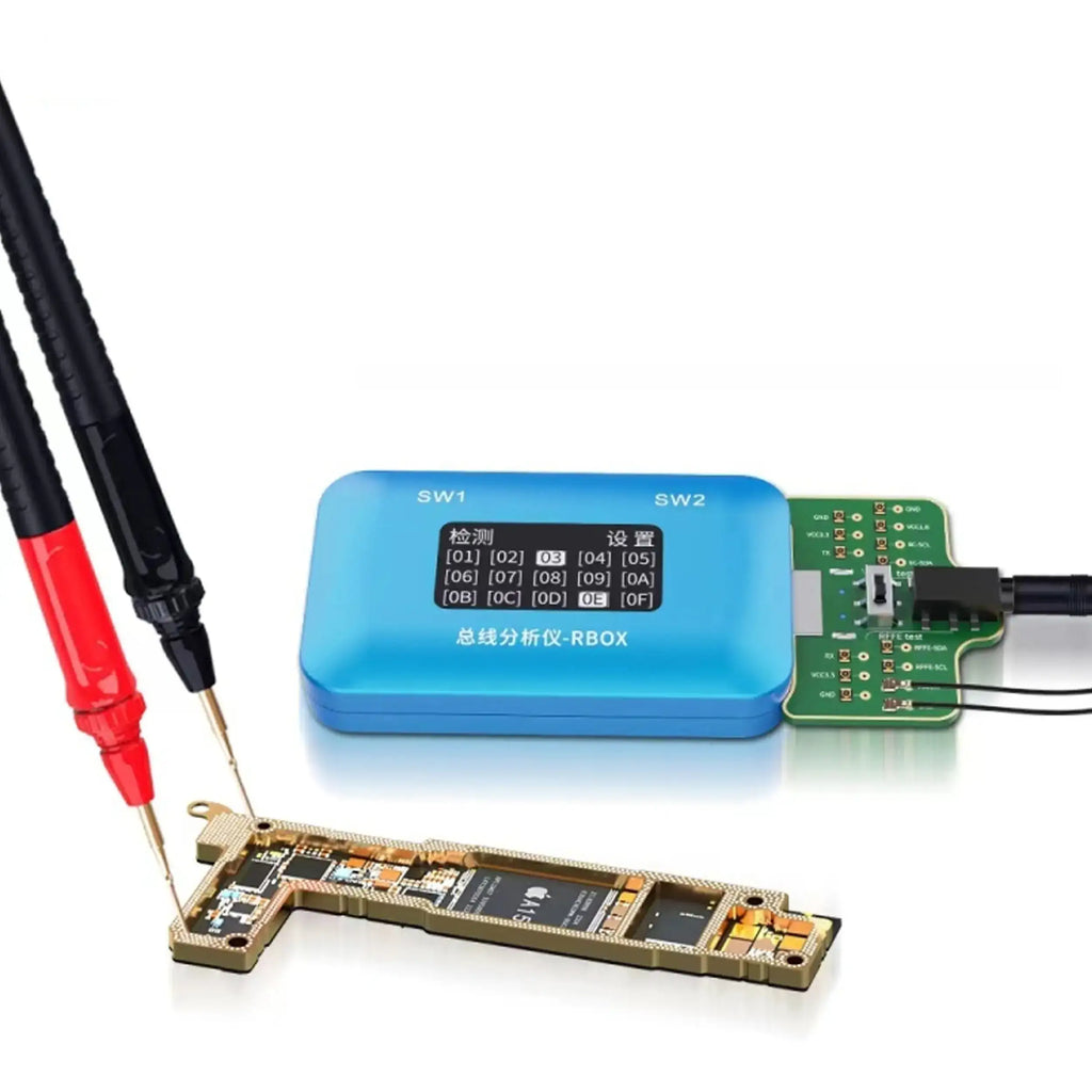RBOX Bus-Analyzer für iPhone- und Android-Signaltests (JCID)