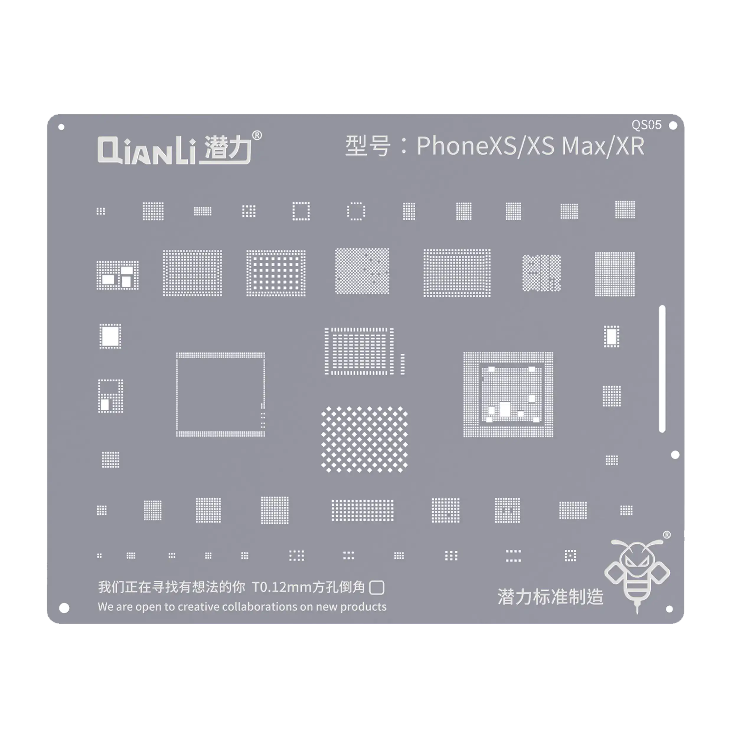 Bumblebee Stencil (QS05) for iPhone XR / XS / XS Max (Qianli)