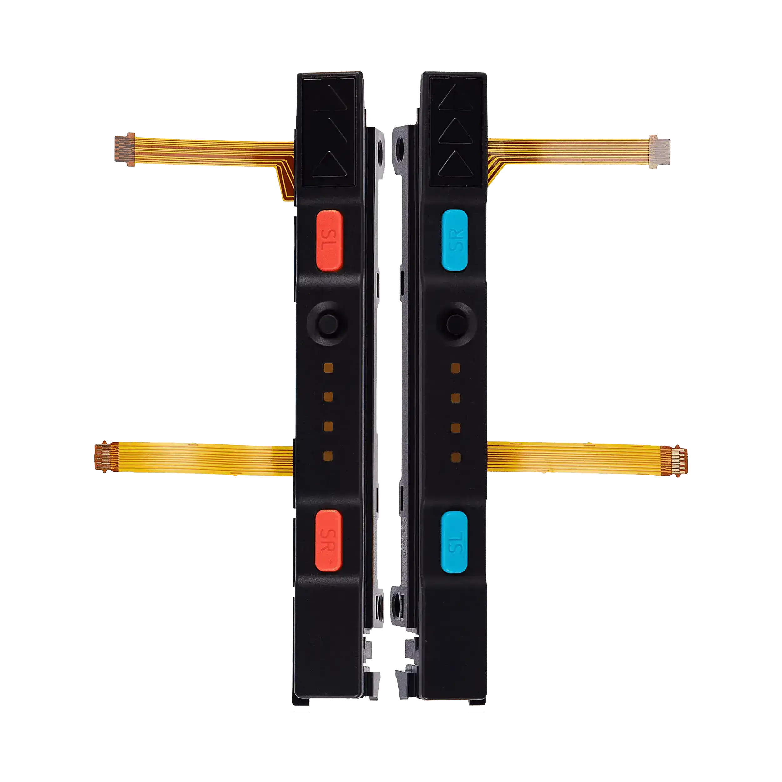 Plastic Rail (Right+Left) with Flex Cable for Nintendo Switch (Red / Blue)