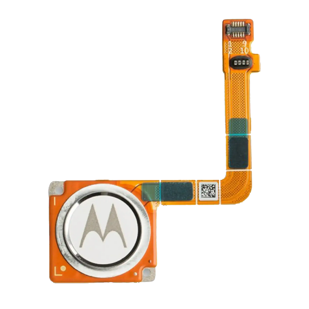 Home Button with Fingerprint Sensor Flex Cable for Motorola Moto G7 (XT1962 / 2019) Original Clear White