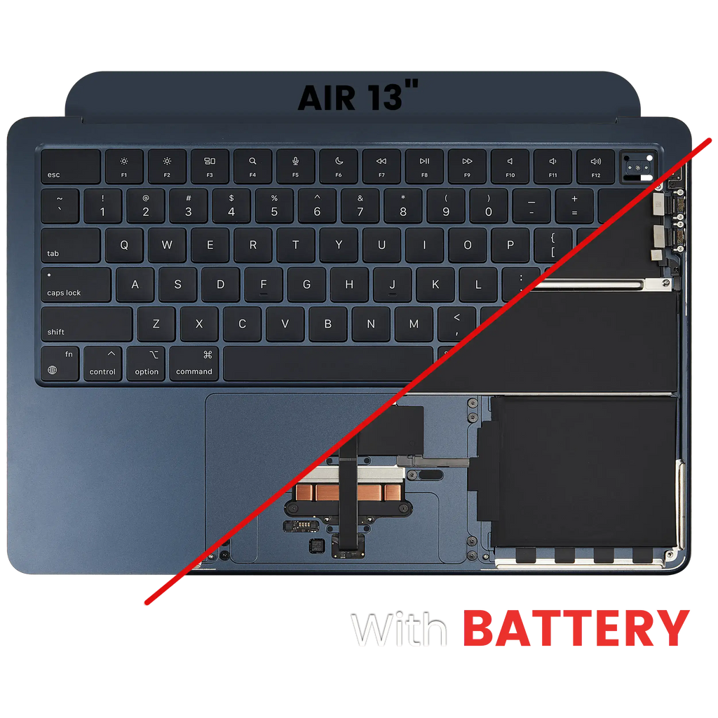 Upper Back Cover/Frame and Keyboard for MacBook Air 13" (A3113 / Mid 2024) (Midnight) (US Keyboard)
