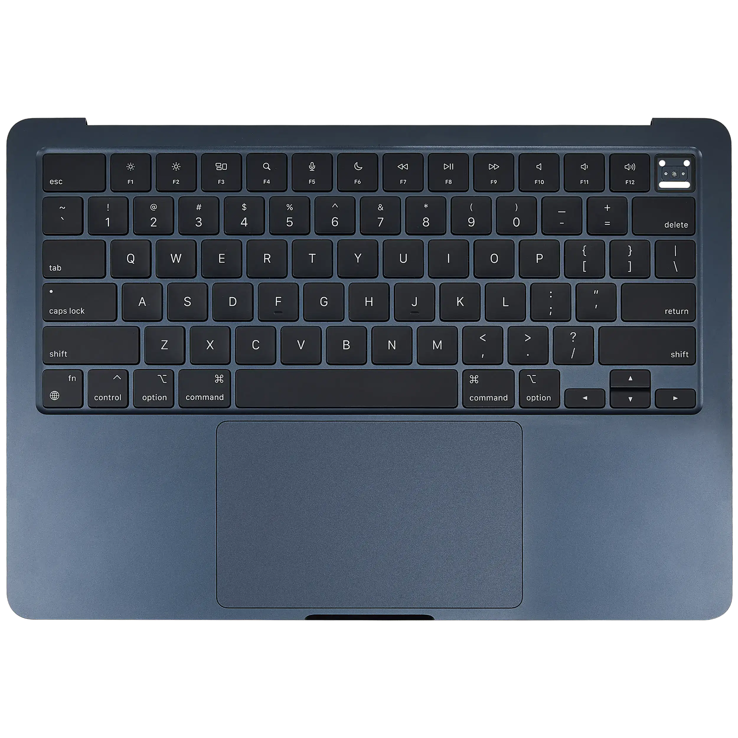 Upper Back Cover/Frame and Keyboard for MacBook Air 13" (A3113 / Mid 2024) (Midnight) (US Keyboard)