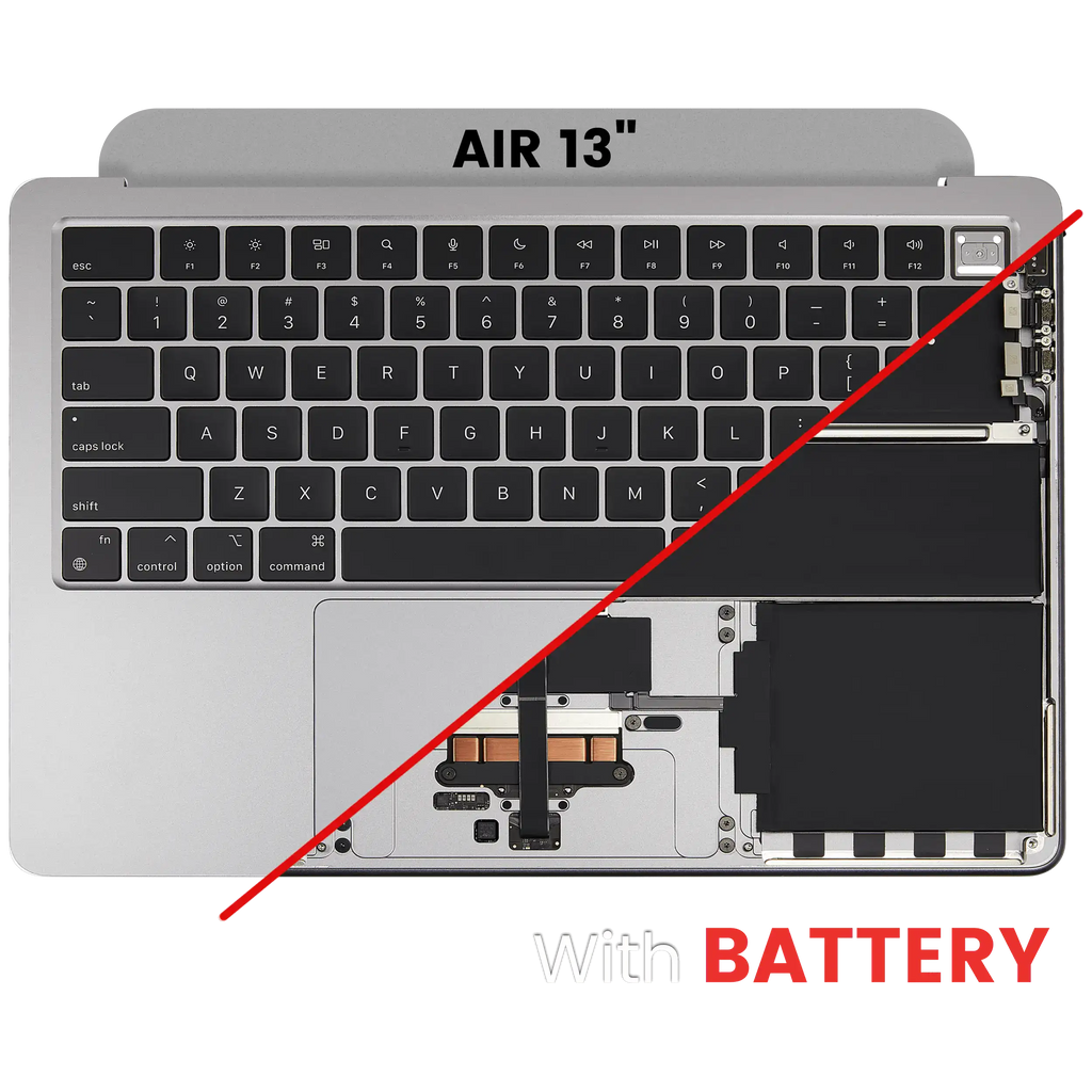 Top Case with Battery and Keyboard for MacBook Air 13" (A3113 / Mid 2024) (Space Gray) (US Keyboard)