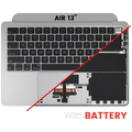 Topcase m. Akku+Tastatur f. MacBook Air 13" A3113, Space Grau, US-Tastatur
