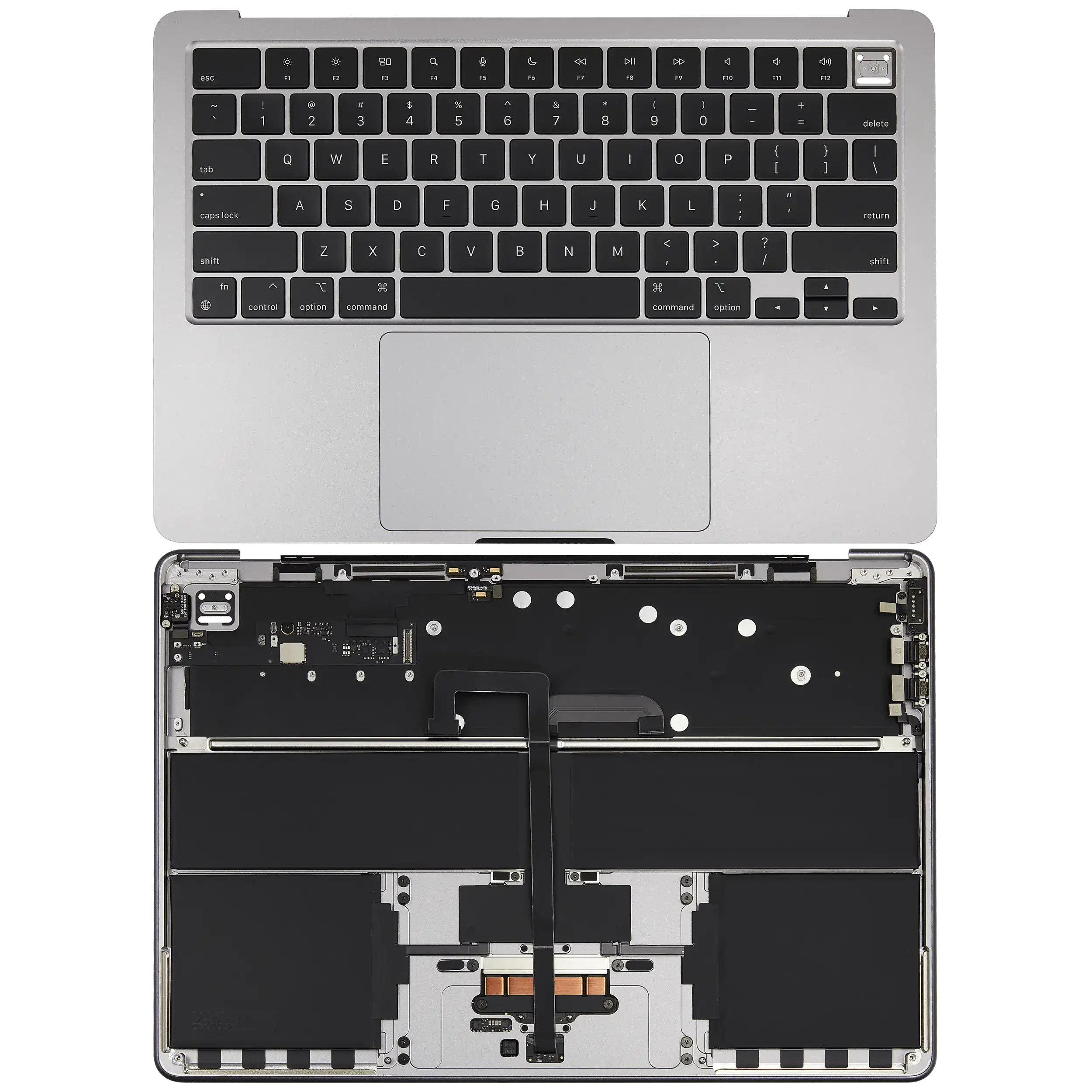 Top Case with Battery and Keyboard for MacBook Air 13" (A3113 / Mid 2024) (Space Gray) (US Keyboard)