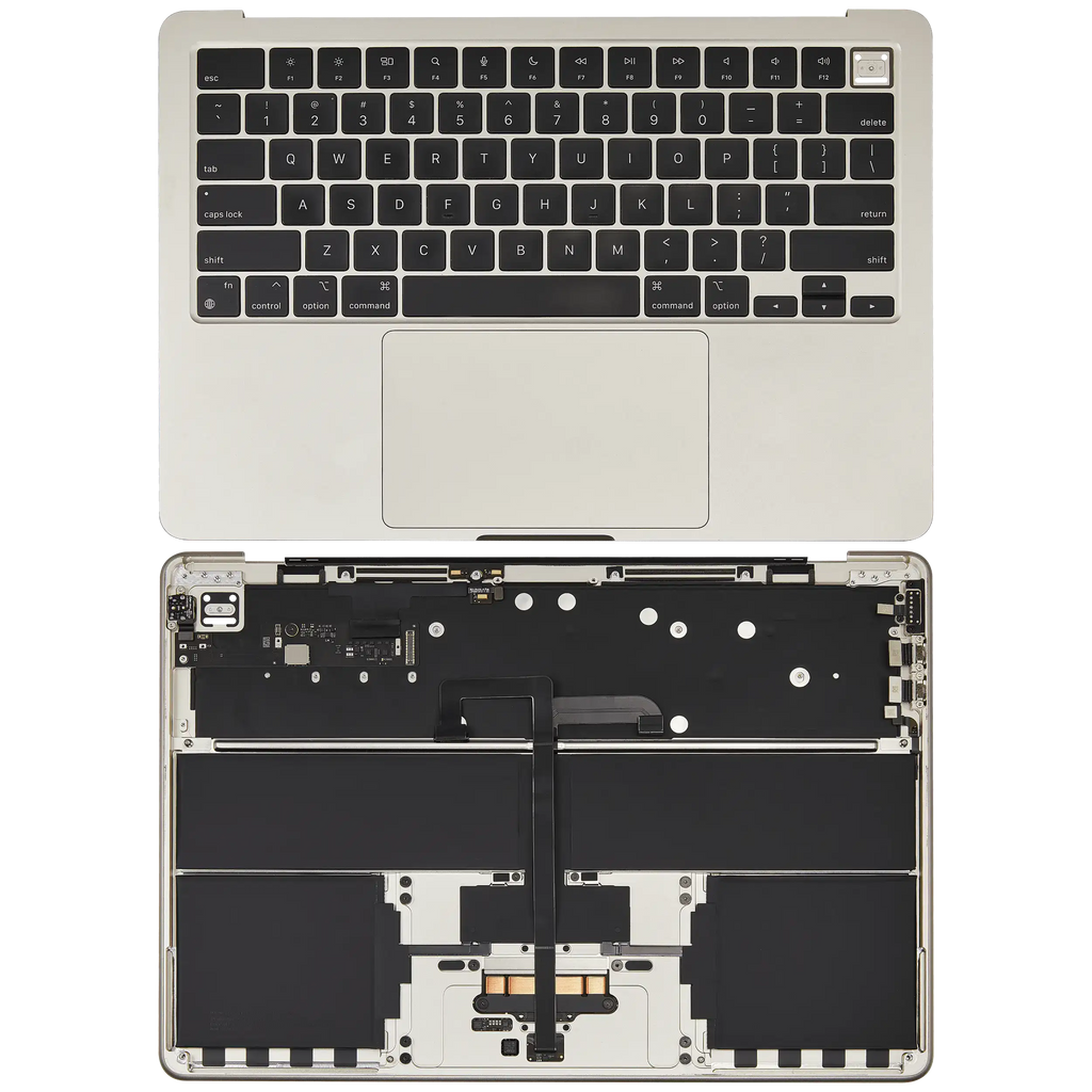 Top Case with Battery and Keyboard for MacBook Air 13" (A3113 / Mid 2024) (Starlight) (US Keyboard)