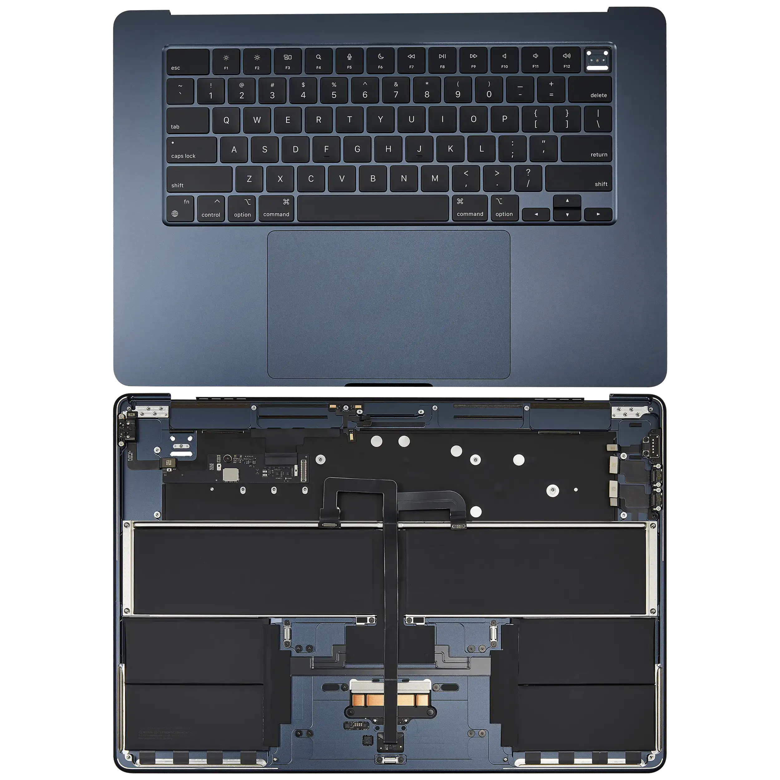 Top Case with Battery and Keyboard for MacBook Air 15" (A3114 / Mid 2024) (Midnight) (US Keyboard)