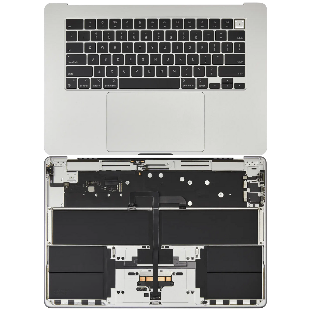 Topcase m. Akku & Tastatur f. MacBook Air 15" A3114 Silber US