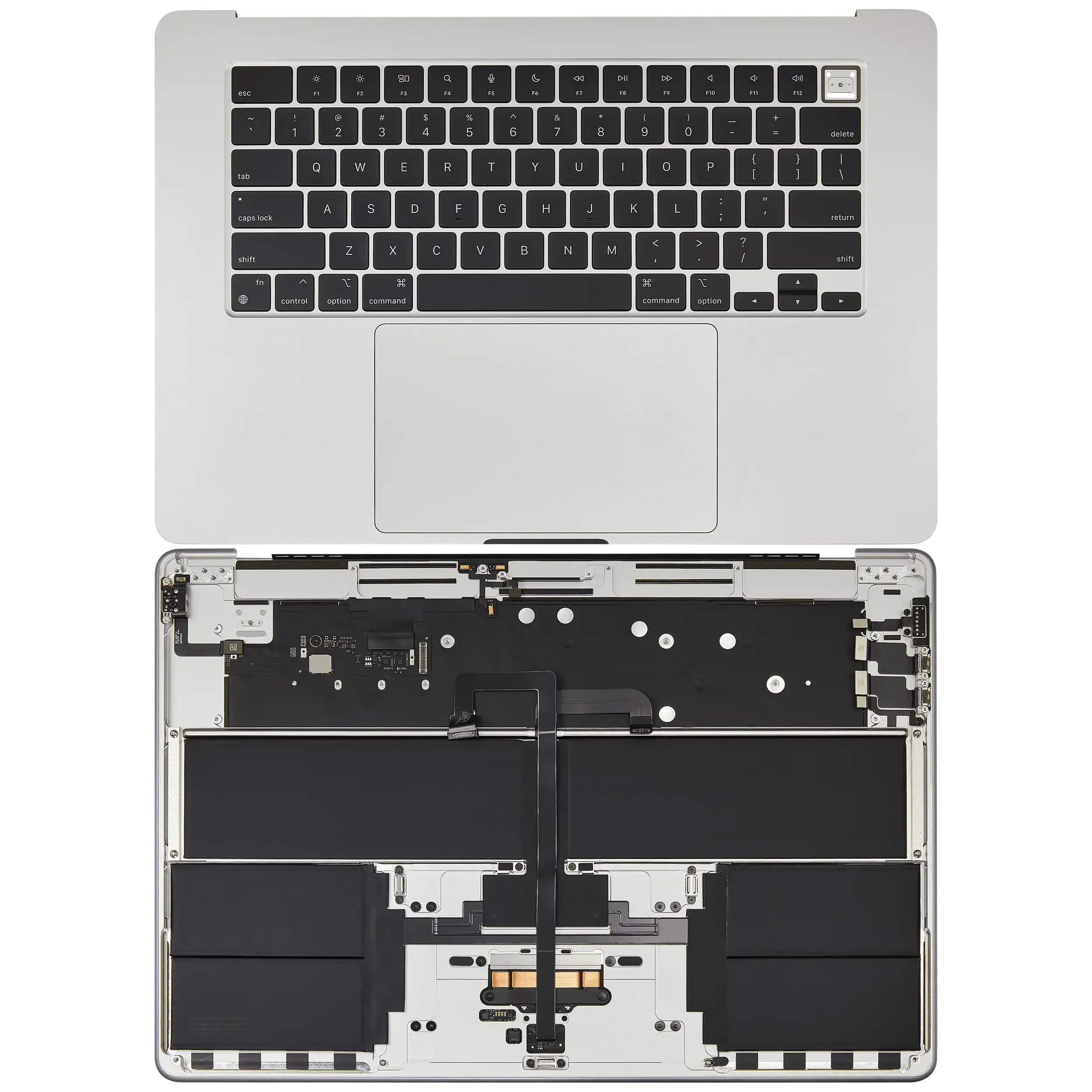 Topcase m. Akku & Tastatur f. MacBook Air 15" A3114 Silber US