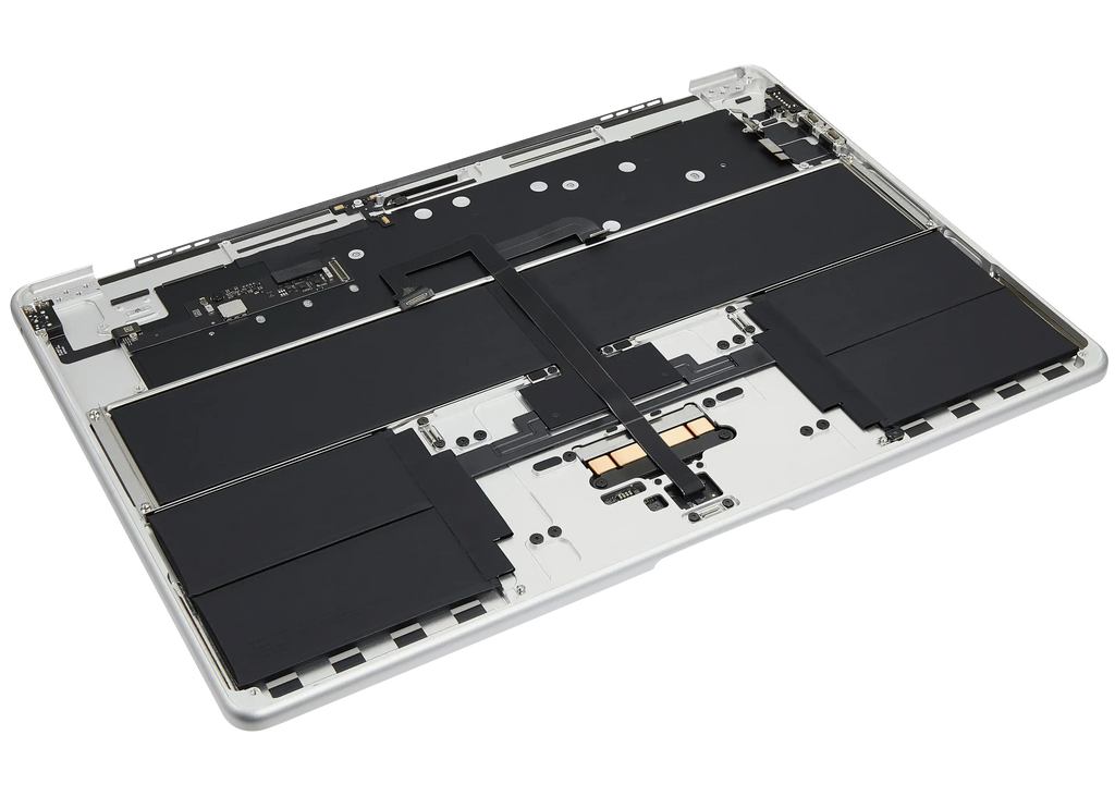 Topcase m. Akku & Tastatur f. MacBook Air 15" A3114 Silber US