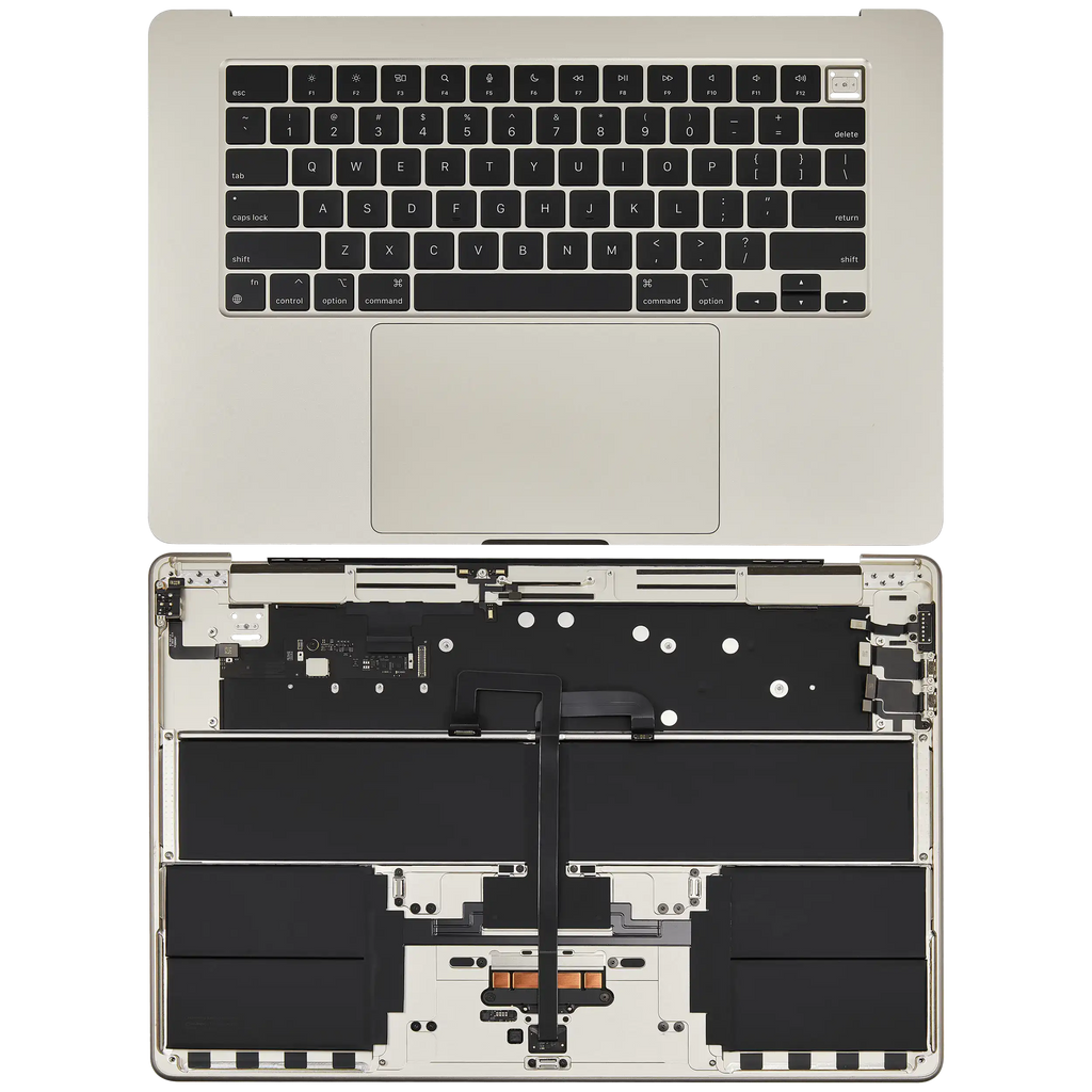 Top Case with Battery and Keyboard for MacBook Air 15" (A3114 / Mid 2024) (Starlight) (US Keyboard)