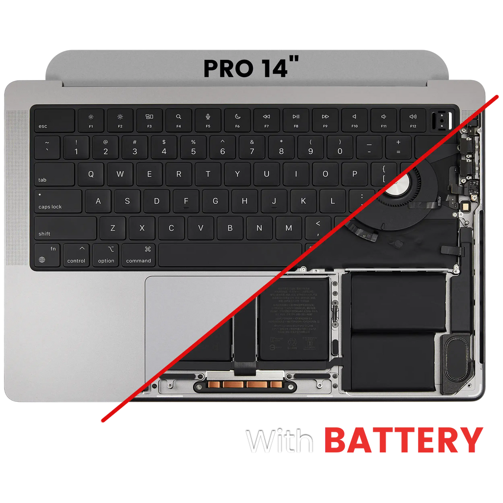 Top Case mit Keyboard (ANSI US) für MacBook Pro 14" A2918 (2023) (Space Grau)