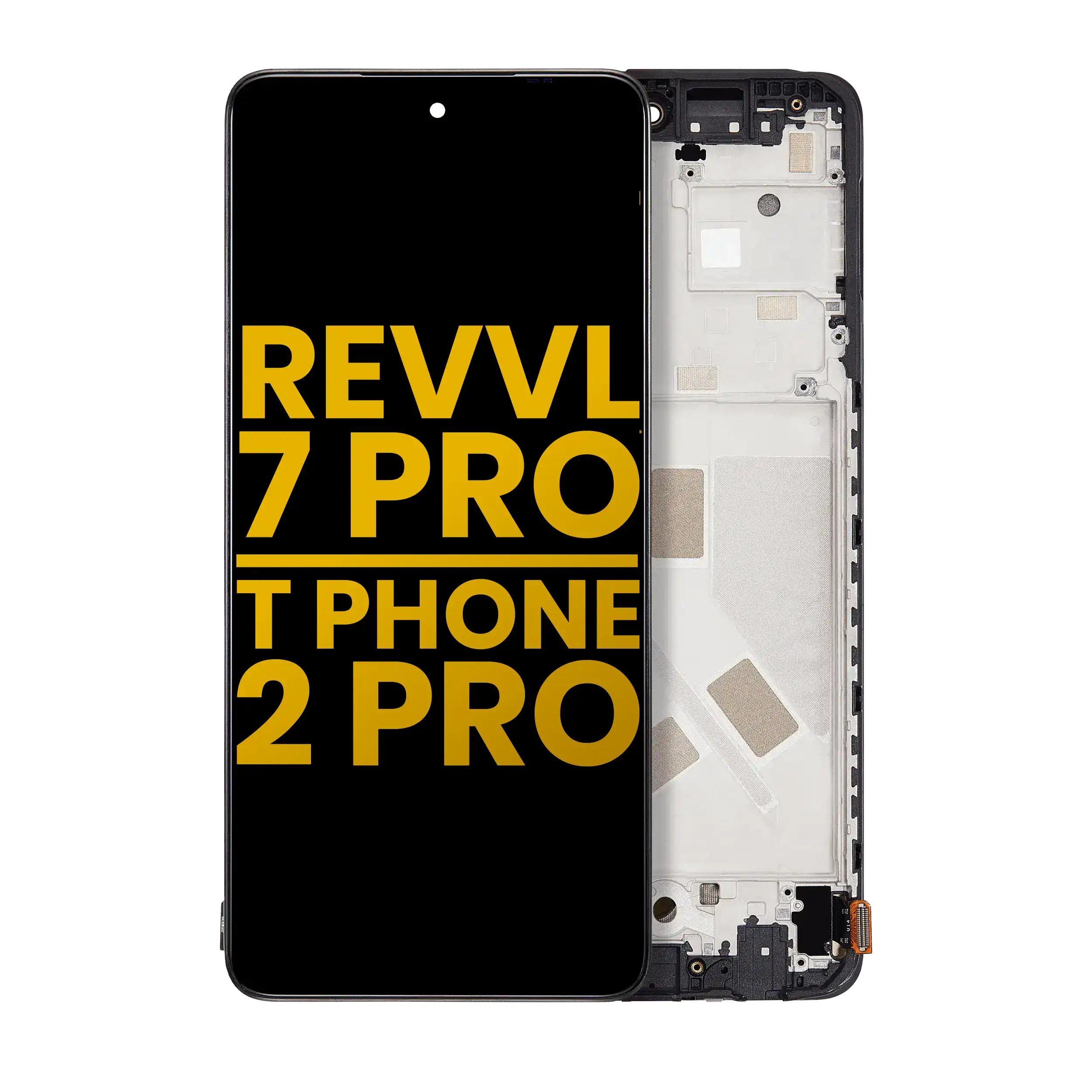 OLED-Display mit Rahmen für Revvl 7 Pro / T Phone 2 Pro 5G Refurbished