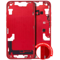 Midframe/Rahmen rot mit Kleinteilen für iPhone 14 (Aftermarket Plus)