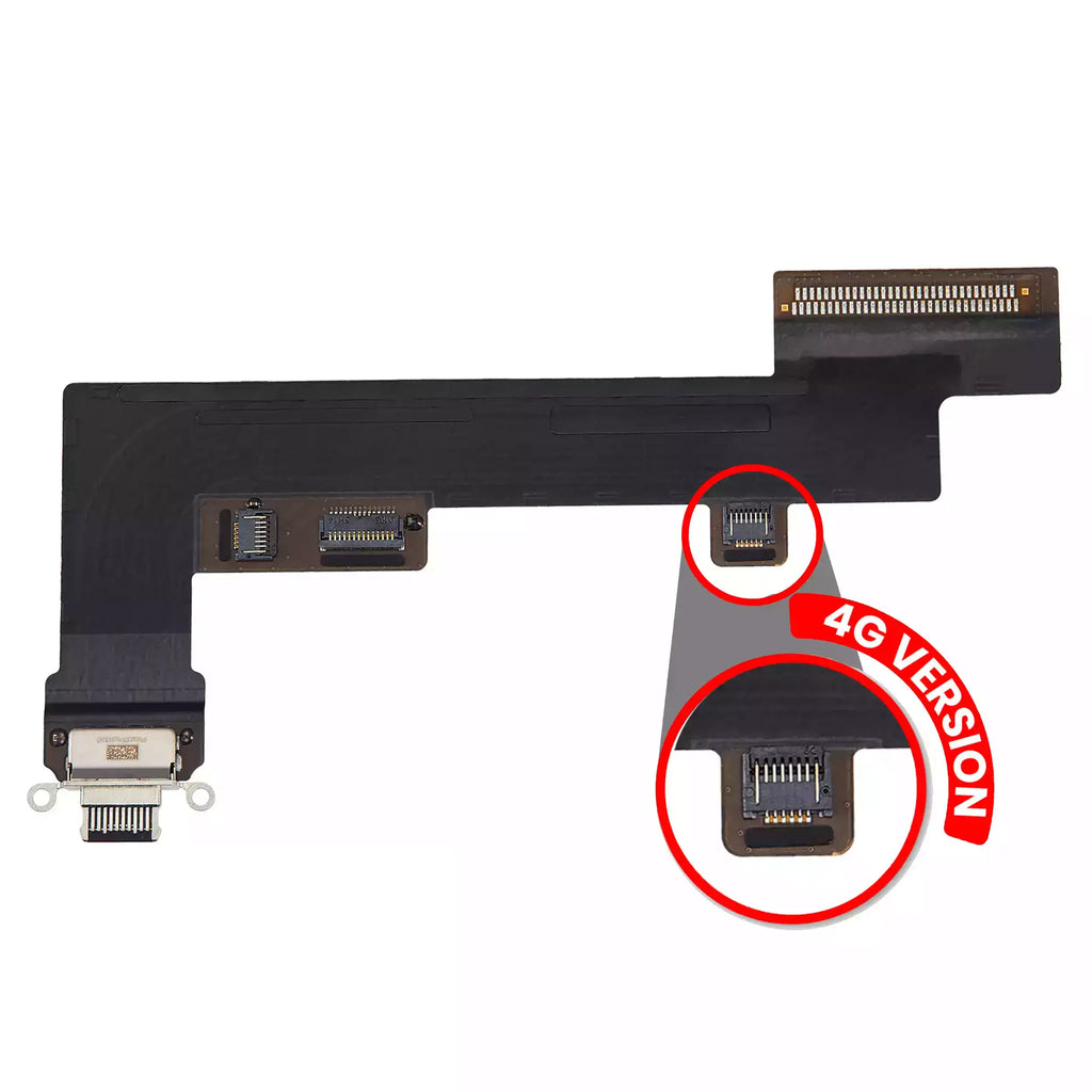 Ladebuchse-Flexkabel für iPad Air 4/5 (Cellular) - OEM Pull A - Schwarz
