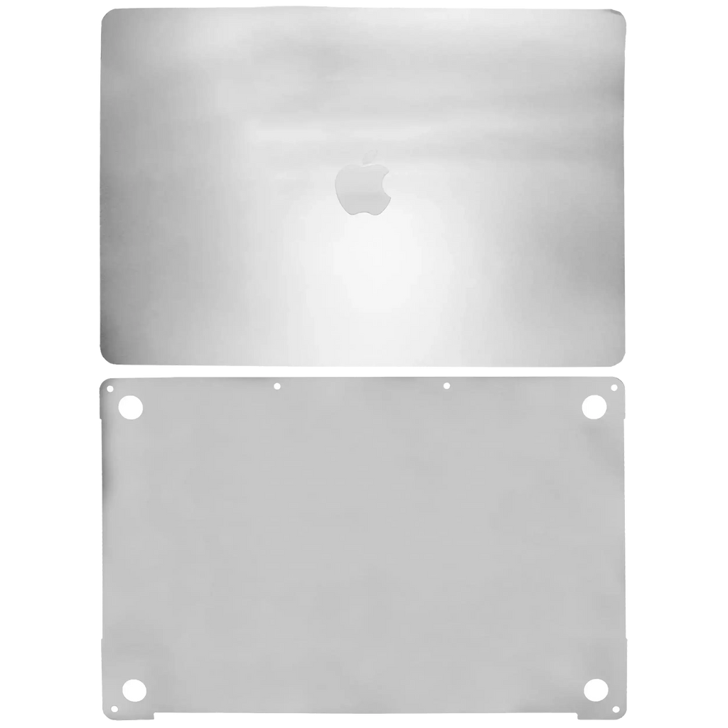 2 in 1 (Top and Bottom) Skin für MacBook Pro 15" A1990 (2018-2019) / A1707 (2016-2017) (Silber)