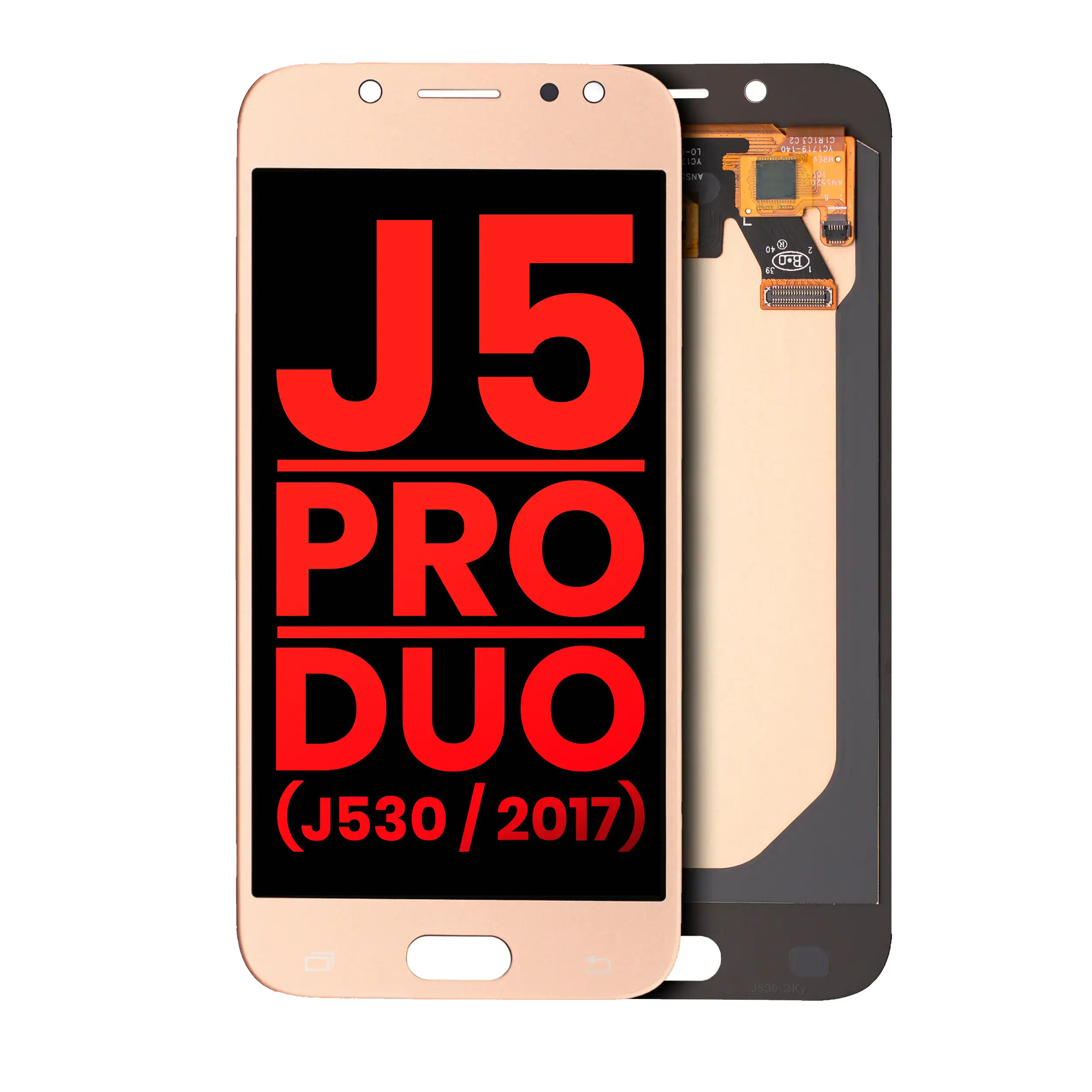 OLED-Display ohne Rahmen für Samsung Galaxy J5 Pro 2017 Gold Premium