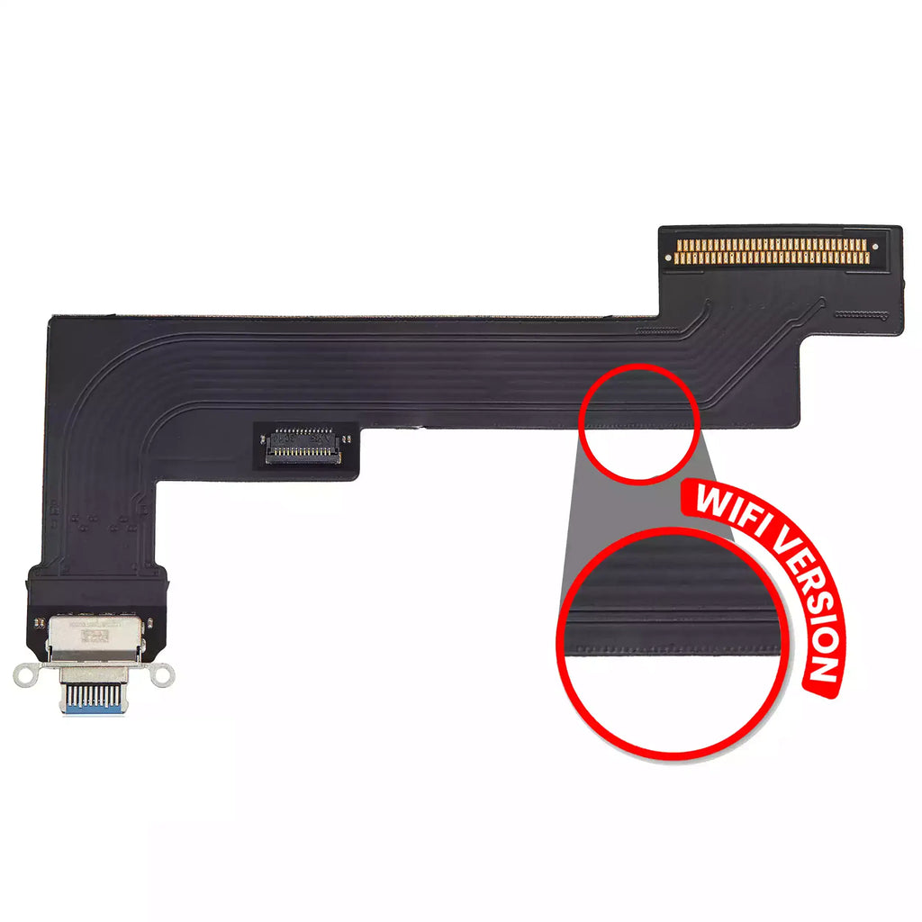 Charging Port Flex Cable for iPad Air 5 (WiFi Only) (Aftermarket Plus) (Blue)
