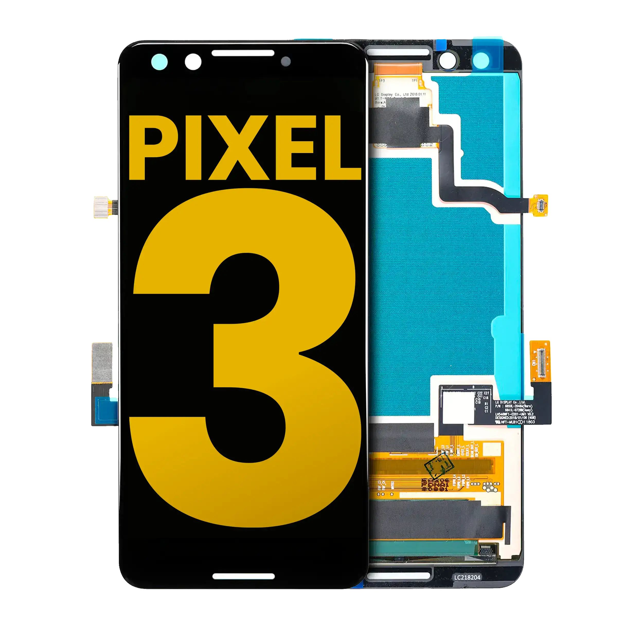 OLED Display without Frame for Google Pixel 3 (Refurbished) (all colors)