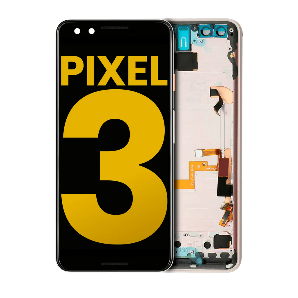 OLED Display with Frame for Google Pixel 3 (Refurbished) (Pink)