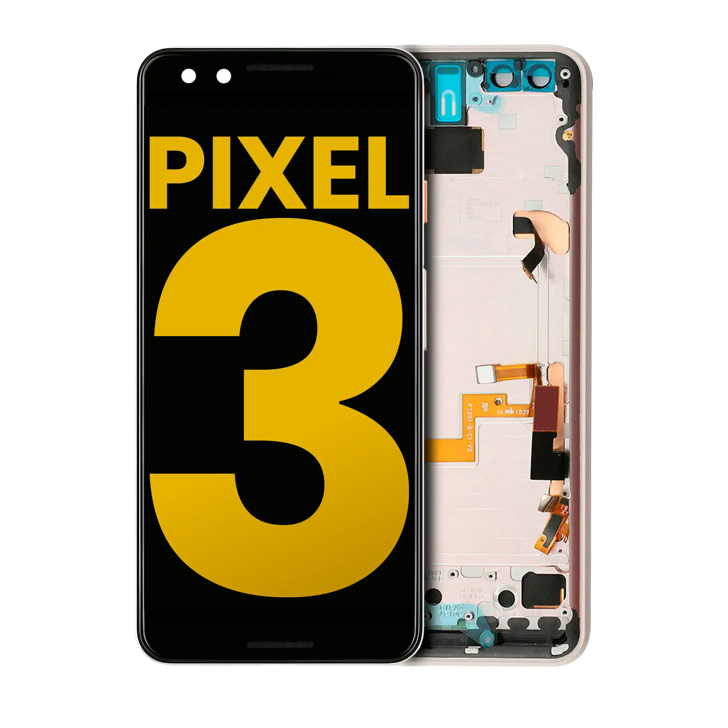 OLED Display with Frame for Google Pixel 3 (Refurbished) (Pink)