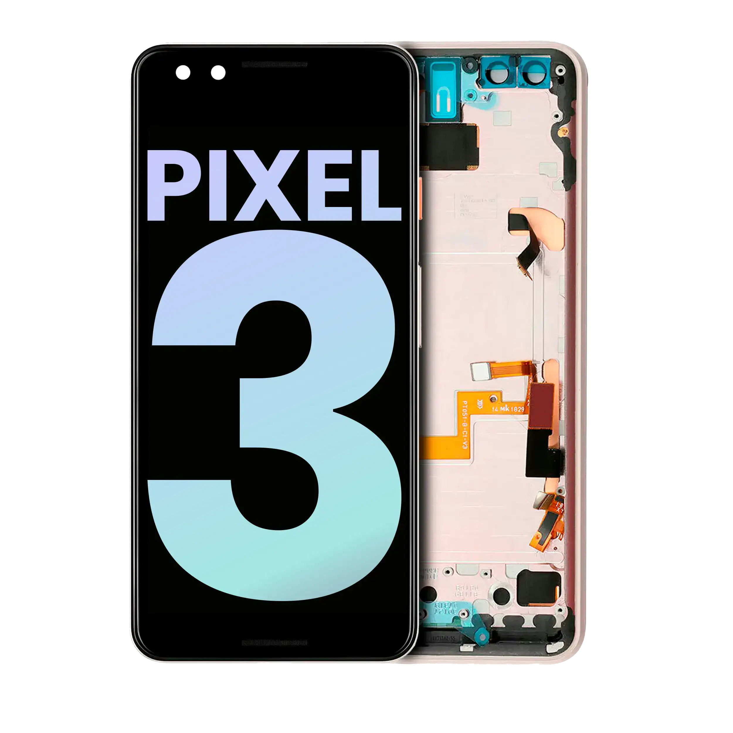 OLED Display with Frame for Google Pixel 3 (Original OEM) (Pink)
