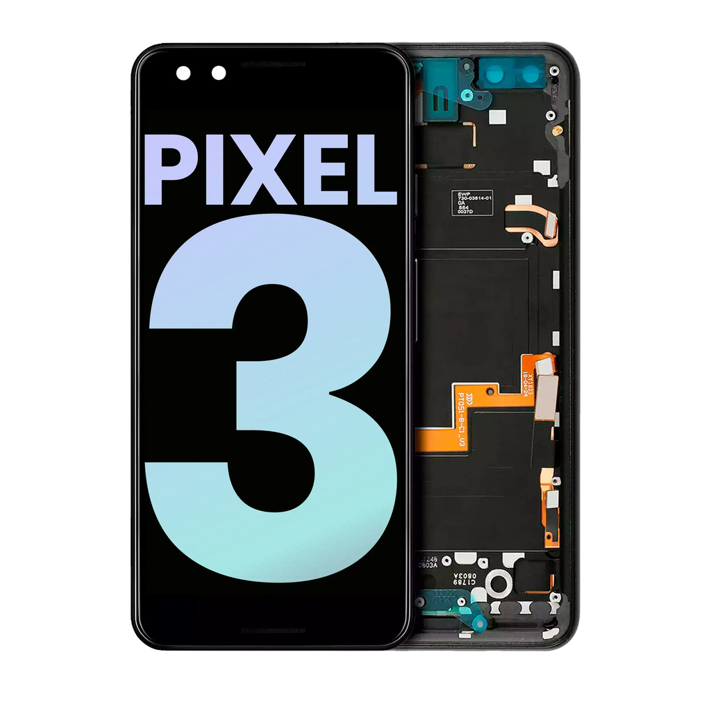 OLED Display with Frame for Google Pixel 3 (Original OEM) (Just Black)