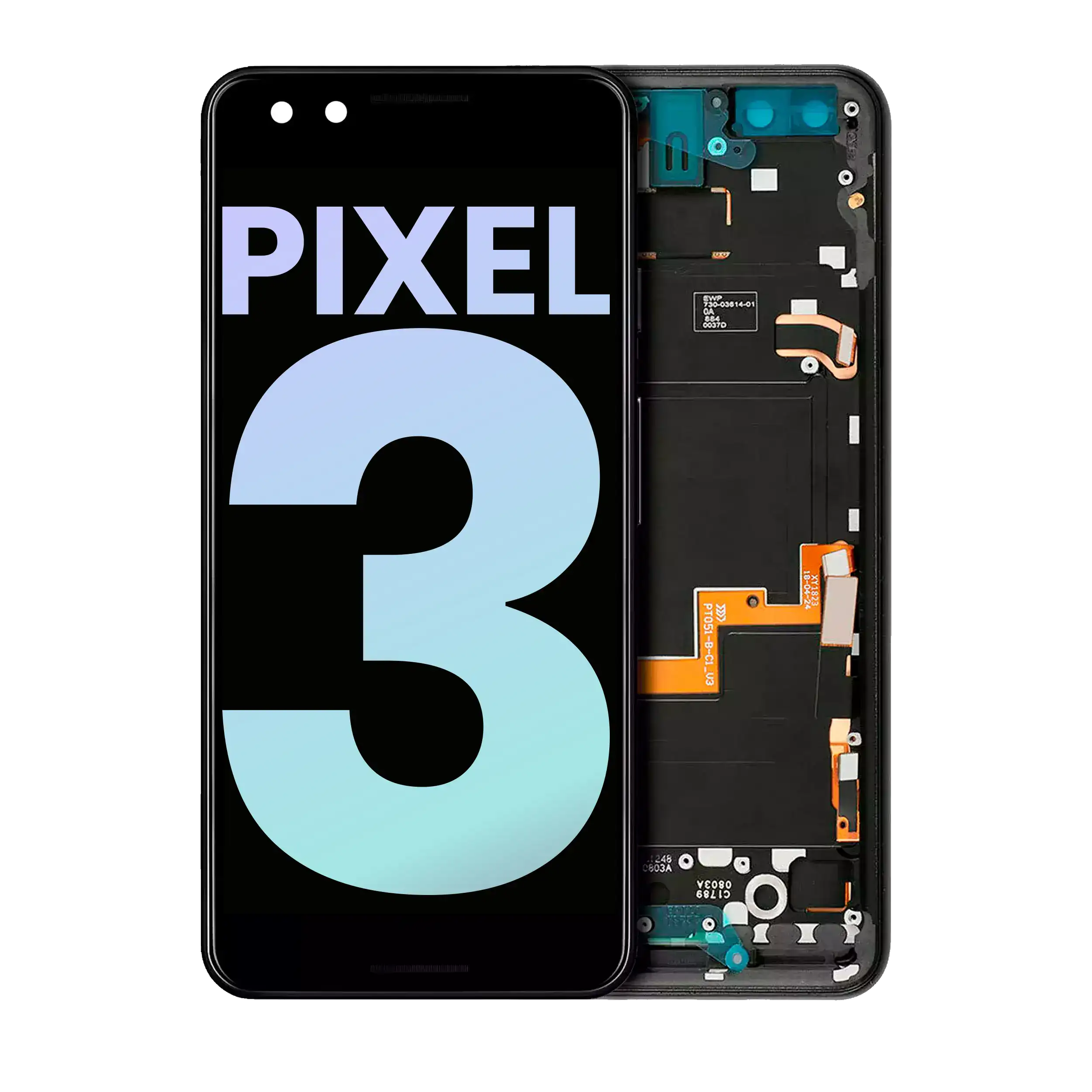 OLED Display with Frame for Google Pixel 3 (Original OEM) (Just Black)