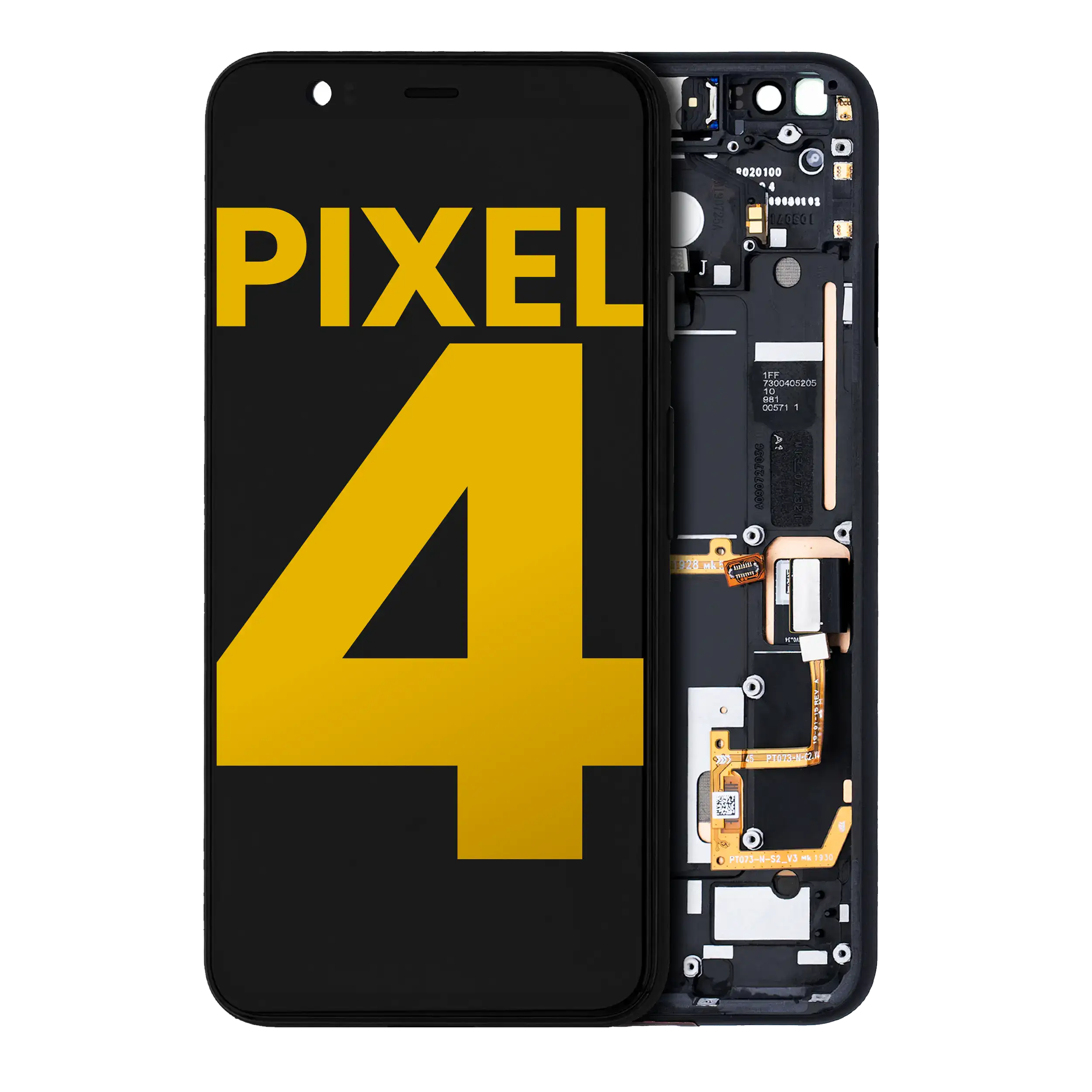 OLED Display with Frame for Google Pixel 4 (Refurbished) (Just Black Power Button)