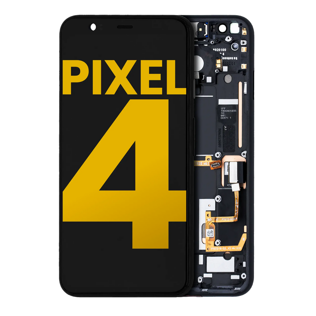 OLED Display with Frame for Google Pixel 4 (Refurbished) (Pink Power Button)