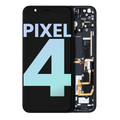 OLED Display with Frame for Google Pixel 4 (Original OEM, Clear White Power Button)