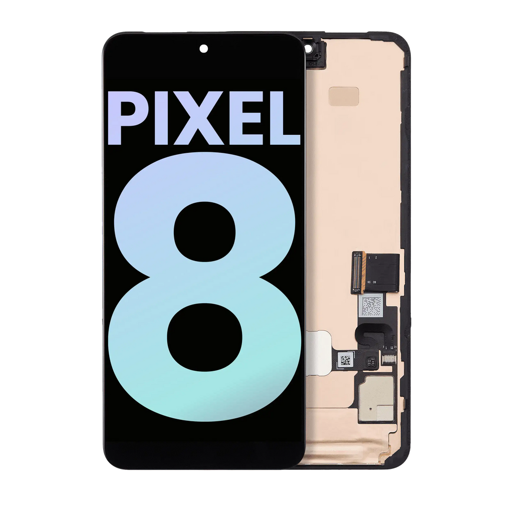 OLED display with frame and fingerprint sensor for Google Pixel 8 (Original OEM) (All colors)