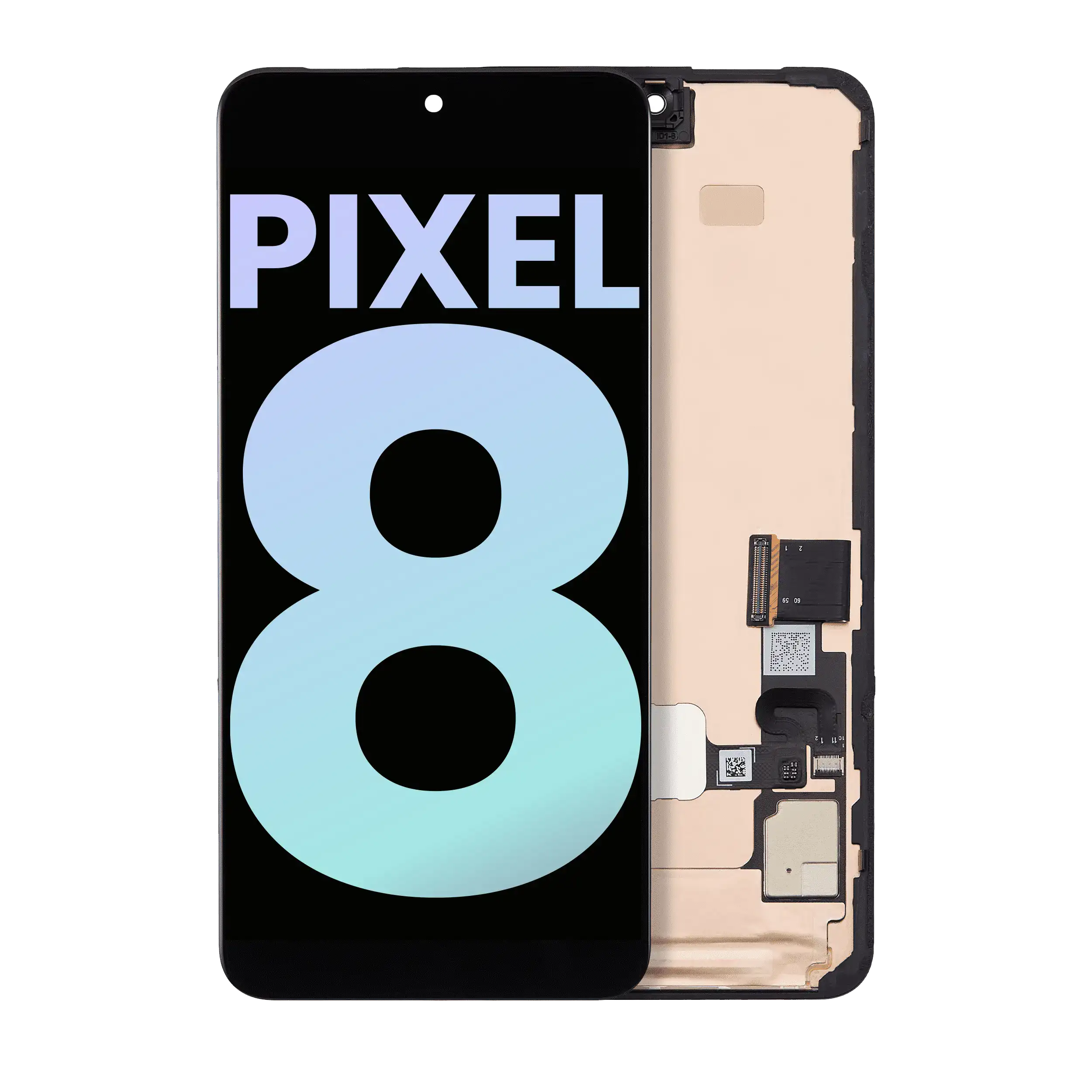 OLED display with frame and fingerprint sensor for Google Pixel 8 (Original OEM) (All colors)