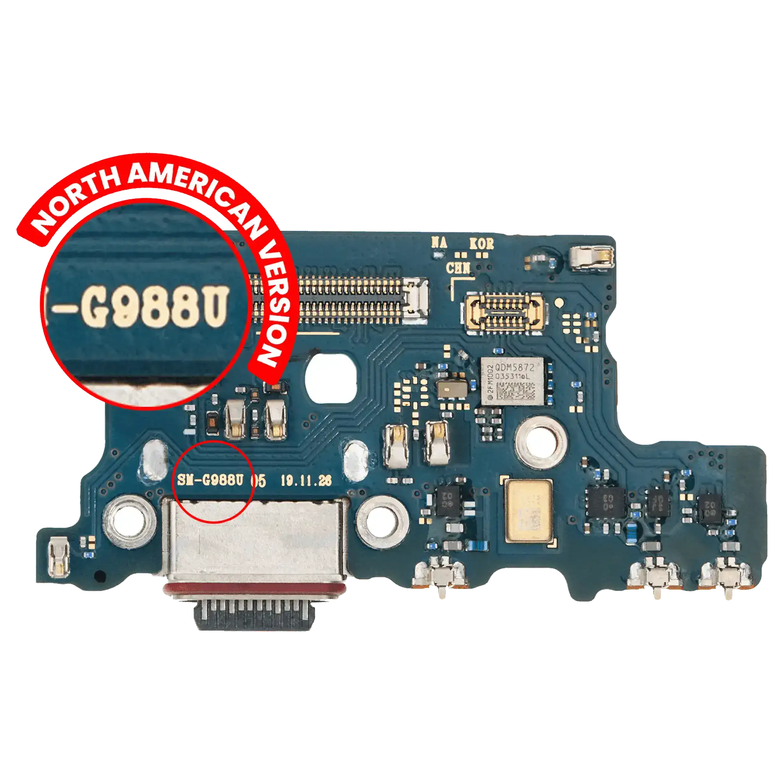Ladebuchse-Platine für Samsung Galaxy S20 Ultra (US-Version) (G988U) Premium