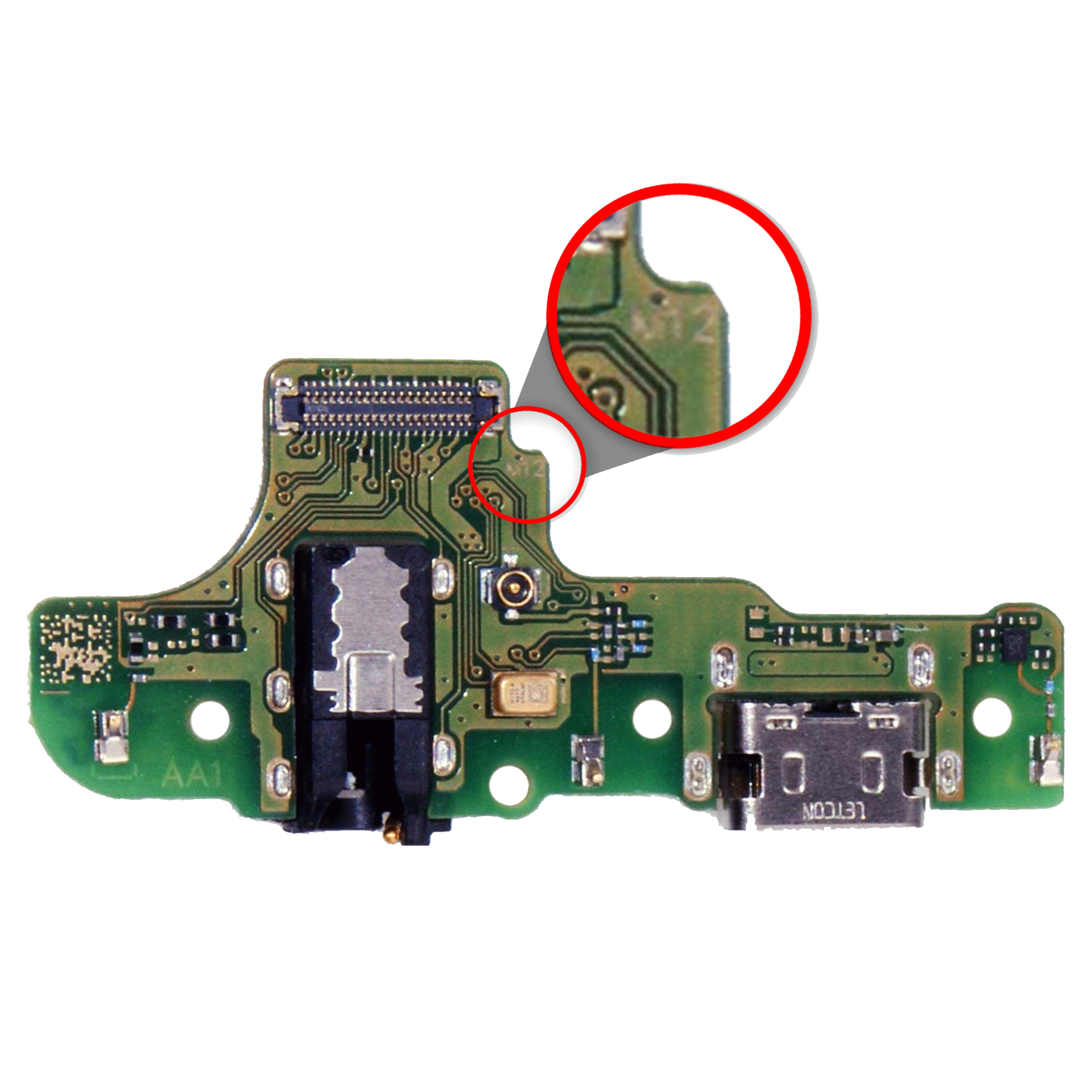 Charging Port with PCB for Samsung Galaxy A20s (A207F / 2019) (M12) (International Version) (Aftermarket Plus)
