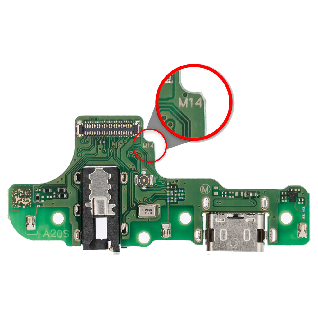 Charging Port with PCB for Samsung Galaxy A20s (A207M / 2019) (M14) (International Version) (Aftermarket Plus)