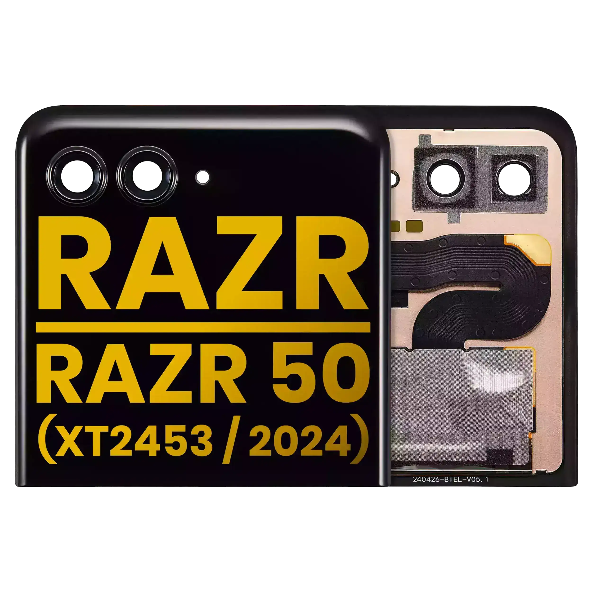 External OLED Display without Frame for Motorola Razr 2024 / Razr 50 (XT2453 / 2024) / Razr 2025 / Razr 60 (XT2553 / 2025) (Refurbished) (All Colors)