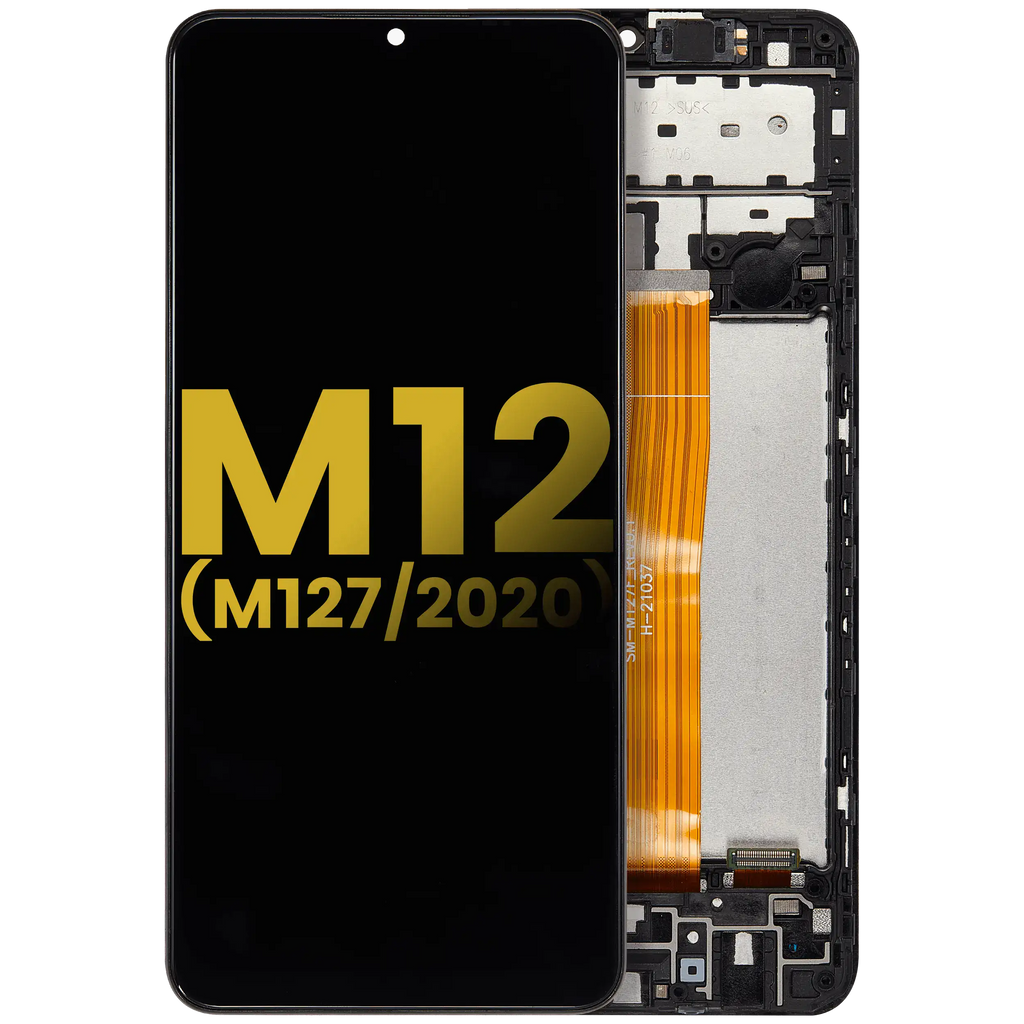 LCD-Display mit Rahmen Samsung Galaxy M12 (M127) Refurb. alle Farben
