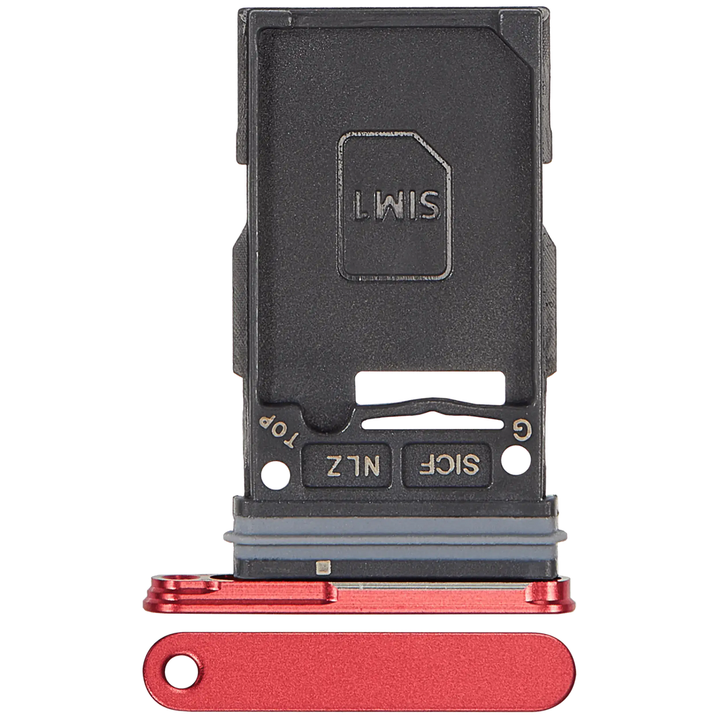 Single SIM Card Tray for Samsung Galaxy S25 / S25 Plus (Premium) (Coral Red)