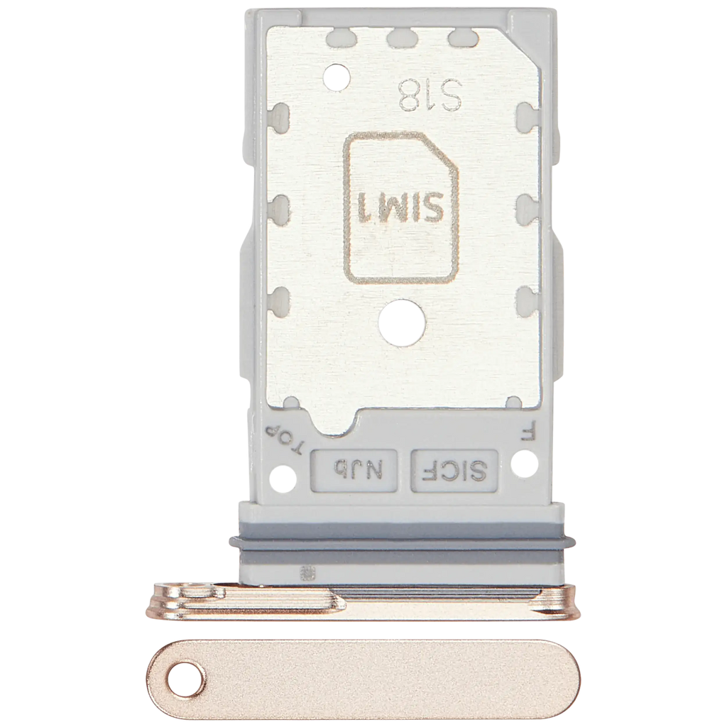 Dual SIM Card Tray for Samsung Galaxy S25 / S25 Plus (Premium) (Pink Gold)
